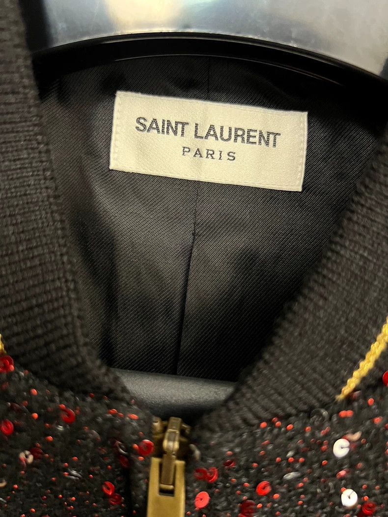 Saint Laurent Paris Saint Laurent Paris Spring/Summer 20 Colored Scaly Wool Te Size S / US 4 / IT 40 - 3 Thumbnail