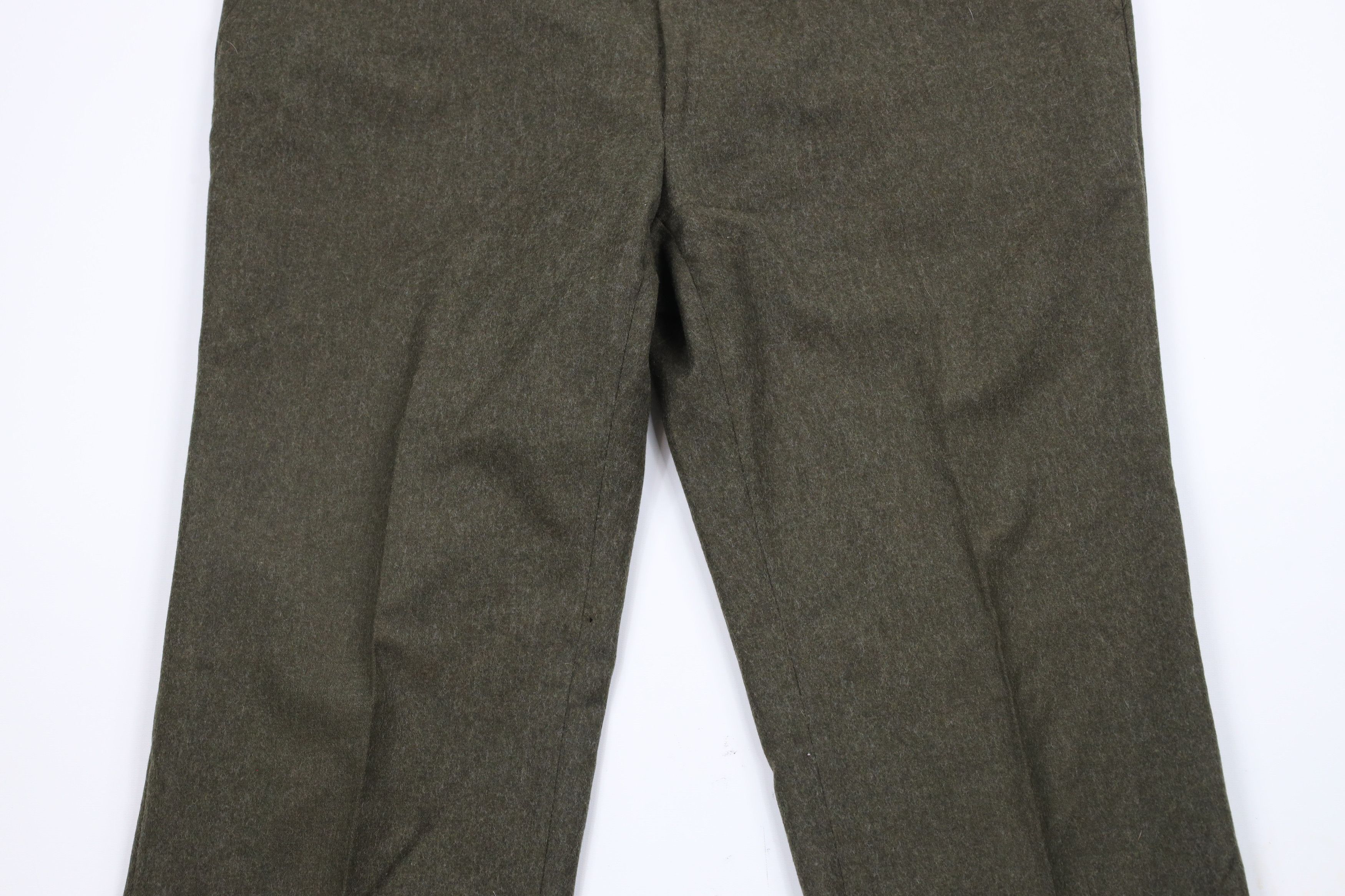 Vintage Vintage 70s Streetwear Wool Wide Leg Chino Pants Green Size US 42 / EU 58 - 3 Thumbnail