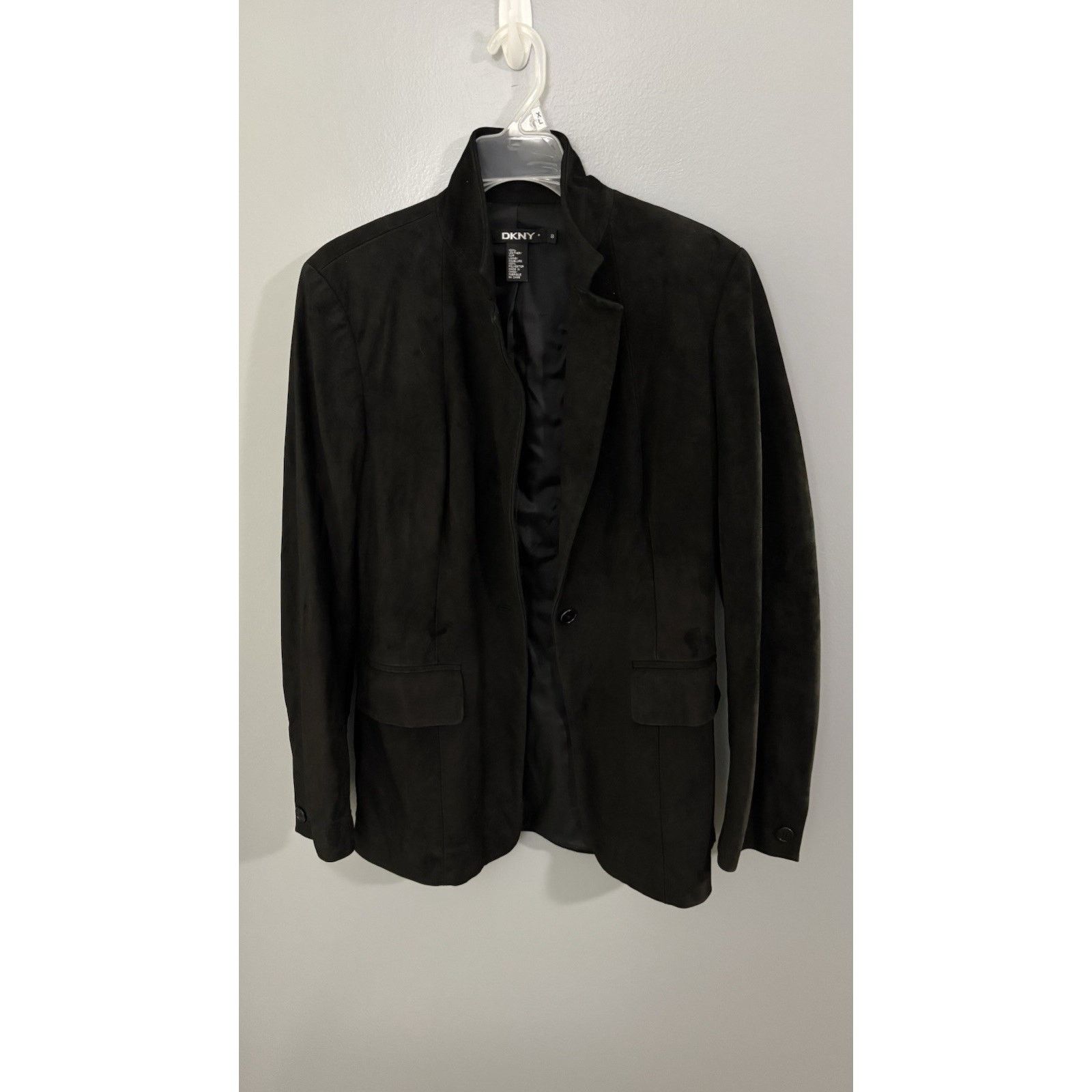 DKNY DNKY Suede Black Jacket Size M / US 6-8 / IT 42-44 - 1 Thumbnail