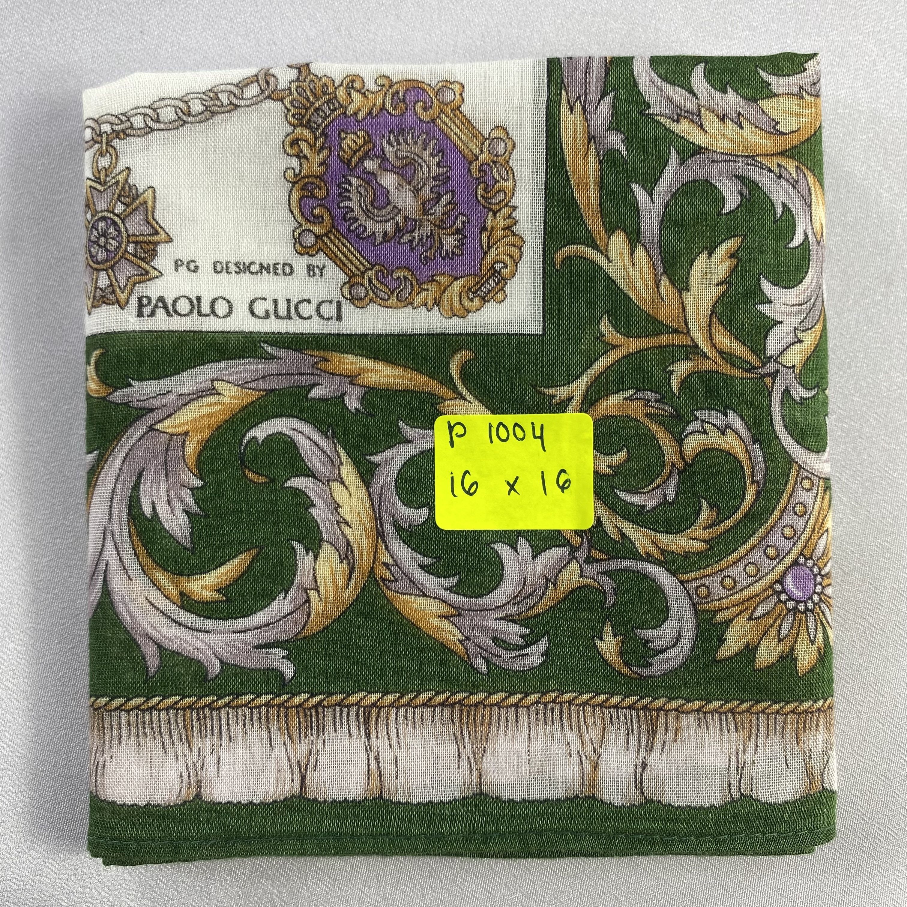 Paolo Gucci × Vintage Paolo Gucci Handkerchief / Neckerchief / Bandana-P1004 Size ONE SIZE - 5 Thumbnail