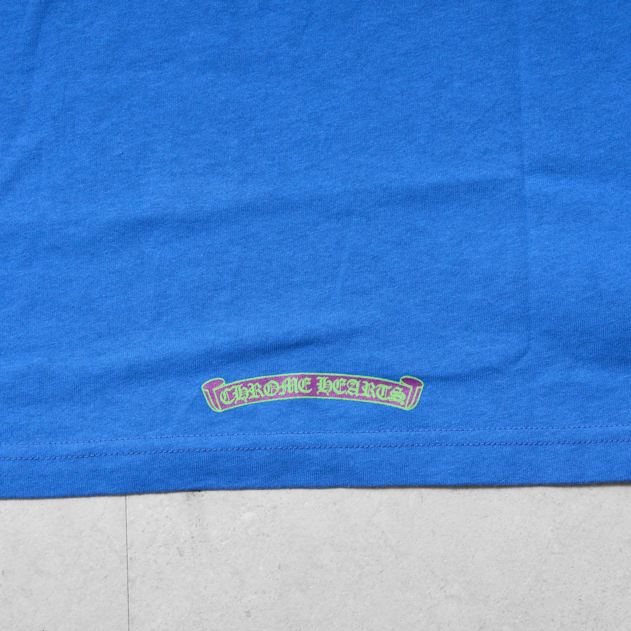 Chrome Hearts CHROME HEARTS Scroll Logo T Shirt BLUE Size US M / EU 48-50 / 2 - 6 Thumbnail