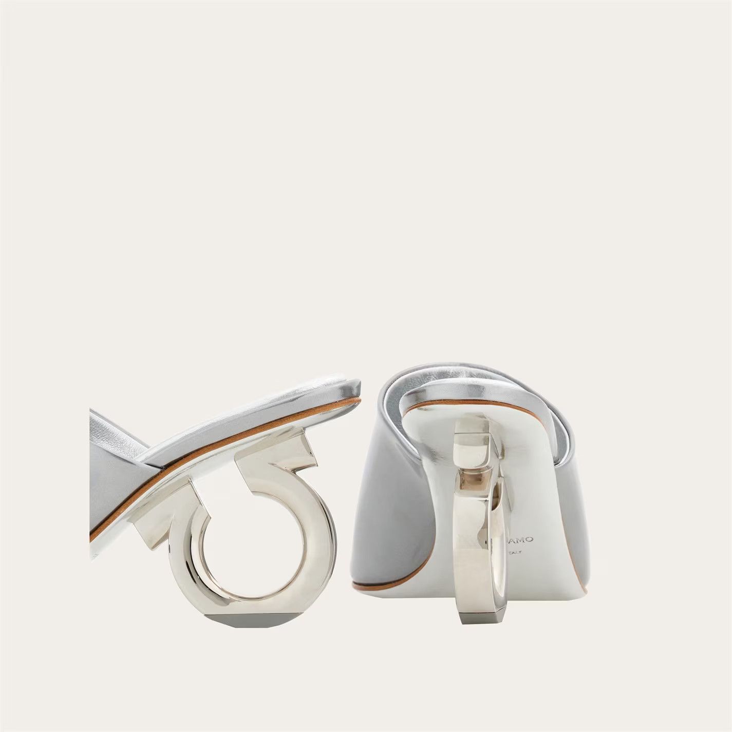 Salvatore Ferragamo o1s1rm0924 Elina Mules in Silver Size US 6.5 / IT 36.5 - 6 Thumbnail