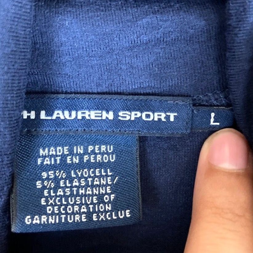 Polo Ralph Lauren Ralph Lauren Sport Sweater Women's Navy Blue Turtleneck Slim Stretch L/ Large - Knit, Lyocell, Spandex, Solid, Long Sleeve, Pullover, Machine Washable Size L / US 10 / IT 46 - 6 Thumbnail