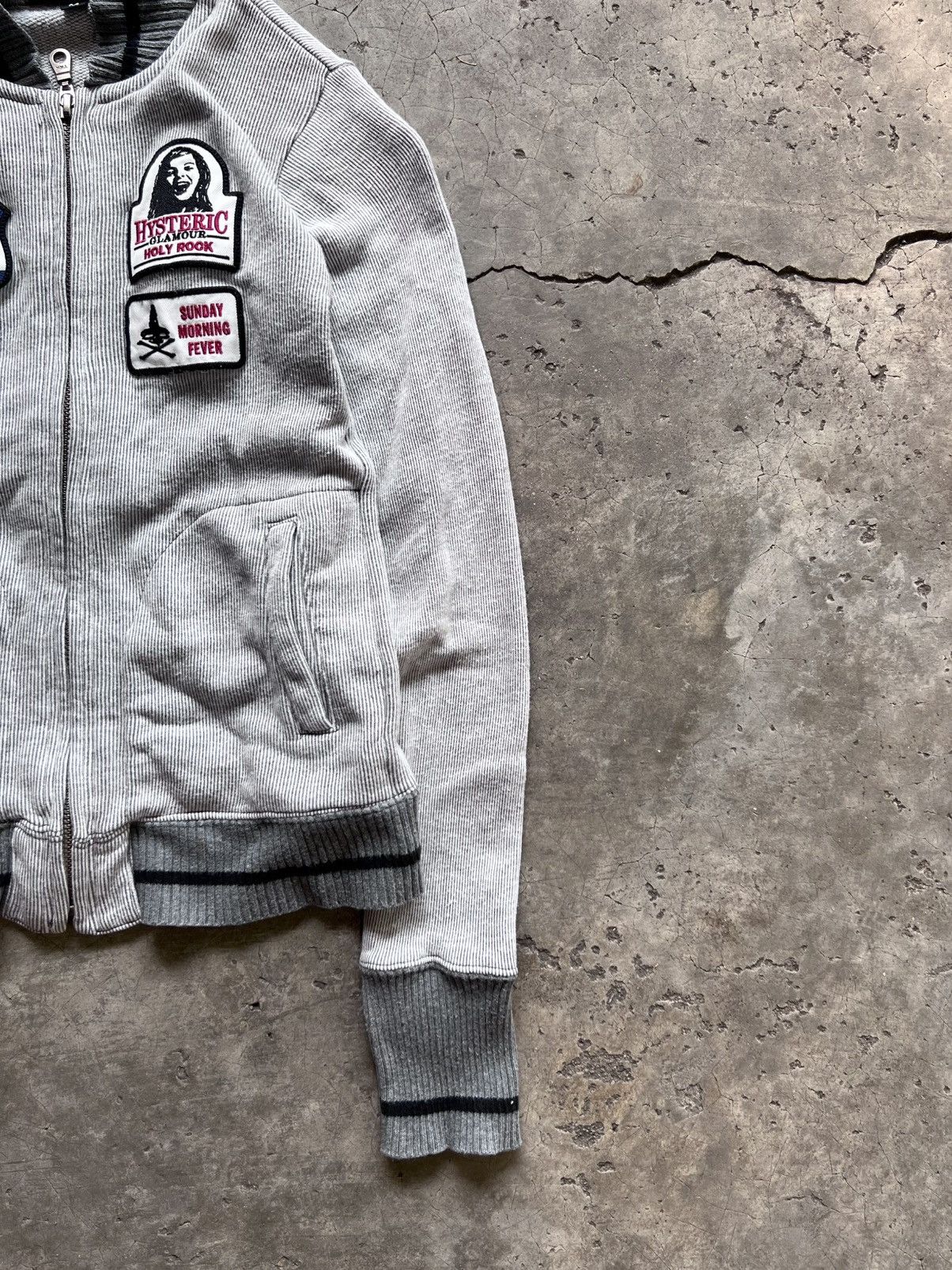 Hysteric Glamour Joey HYSTERIC Glamour Patchwork Cropped Jacket Babytee Fit Size US XXS / EU 40 - 7 Thumbnail