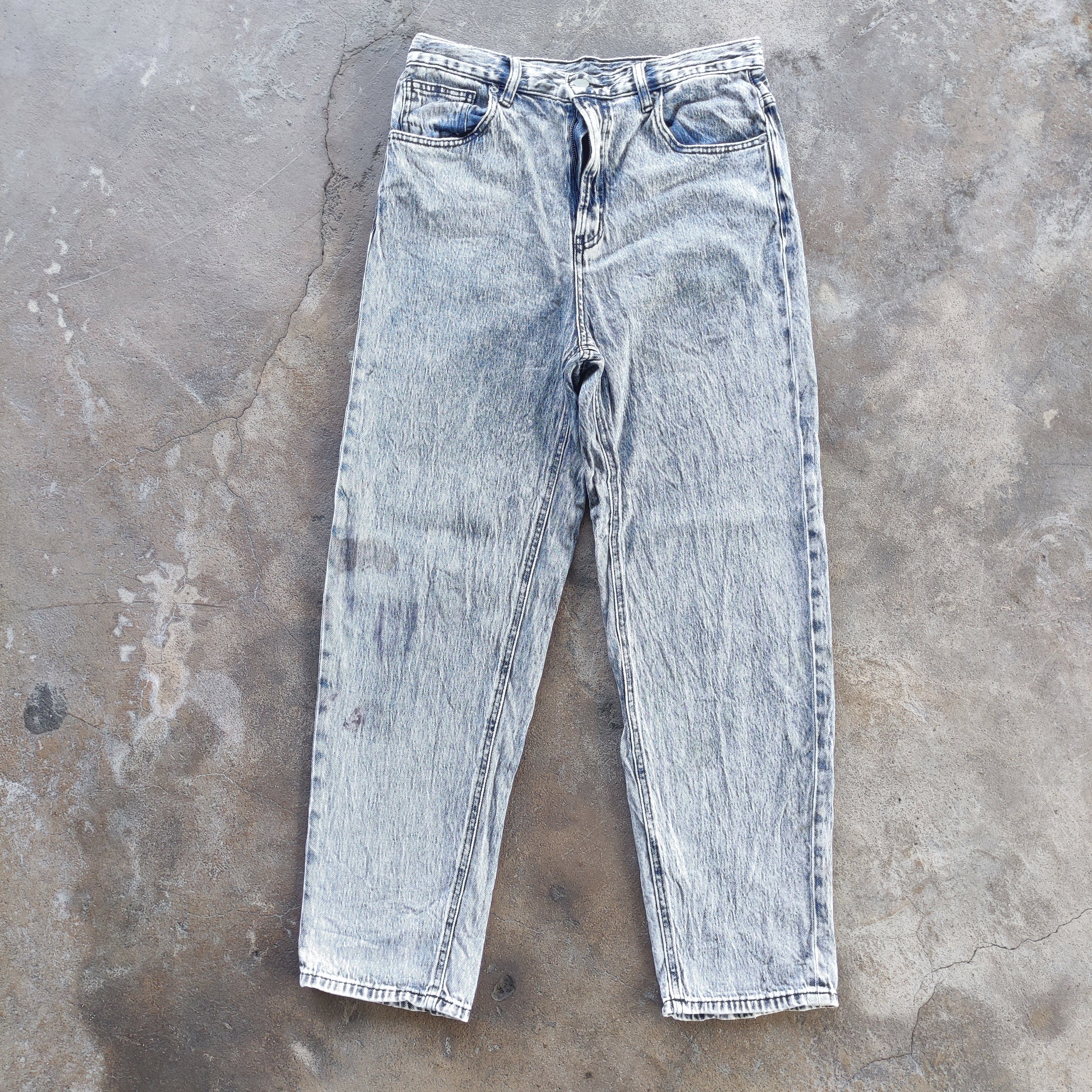 GU Vintage GU Brand Straight Jeans Faded Pants Size US 31 - 1 Thumbnail