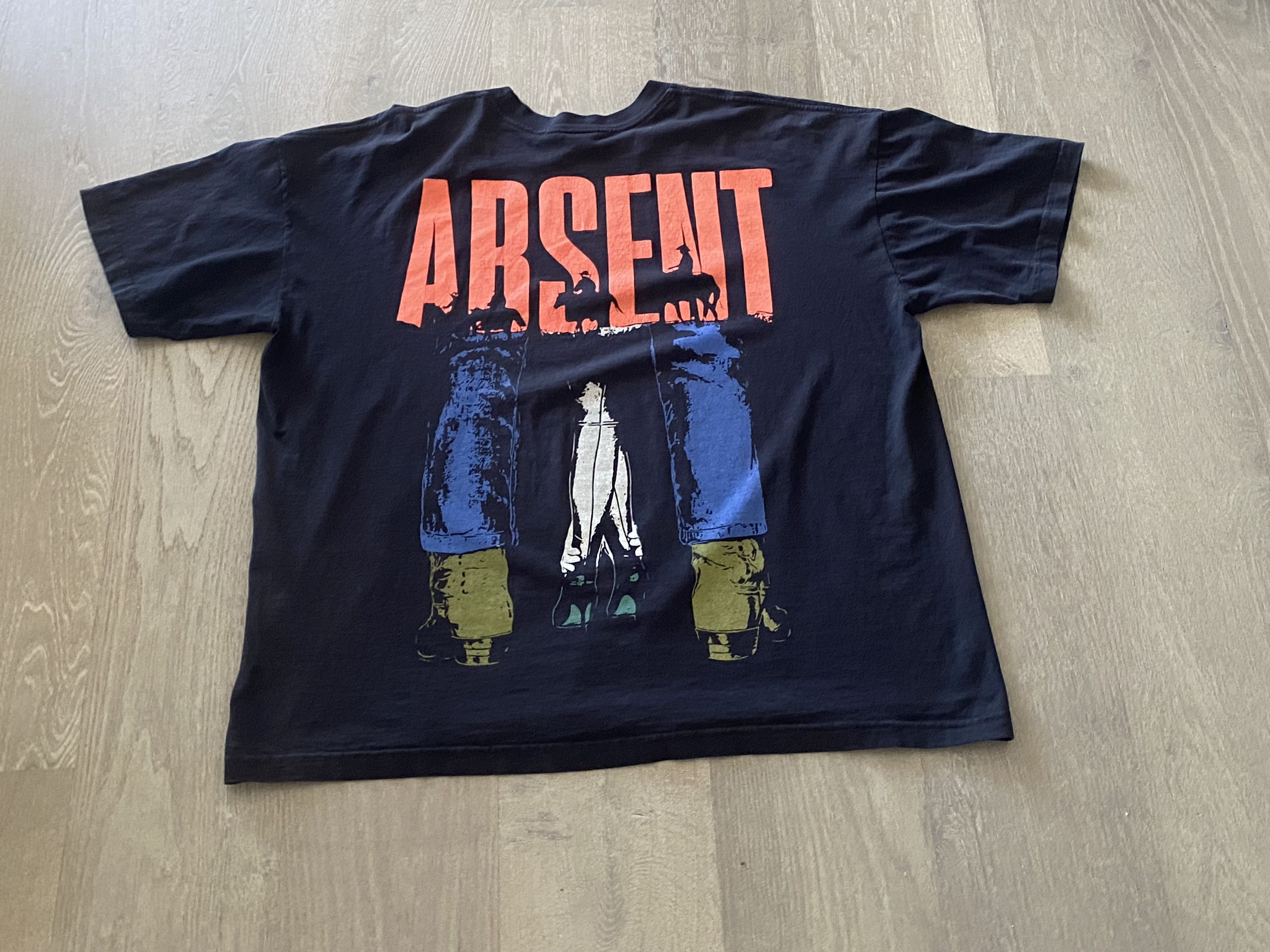 Absent Absent USA Cowboy Graphic T-Shirt – Puff Print Size US XXL / EU 58 / 5 - 4 Thumbnail