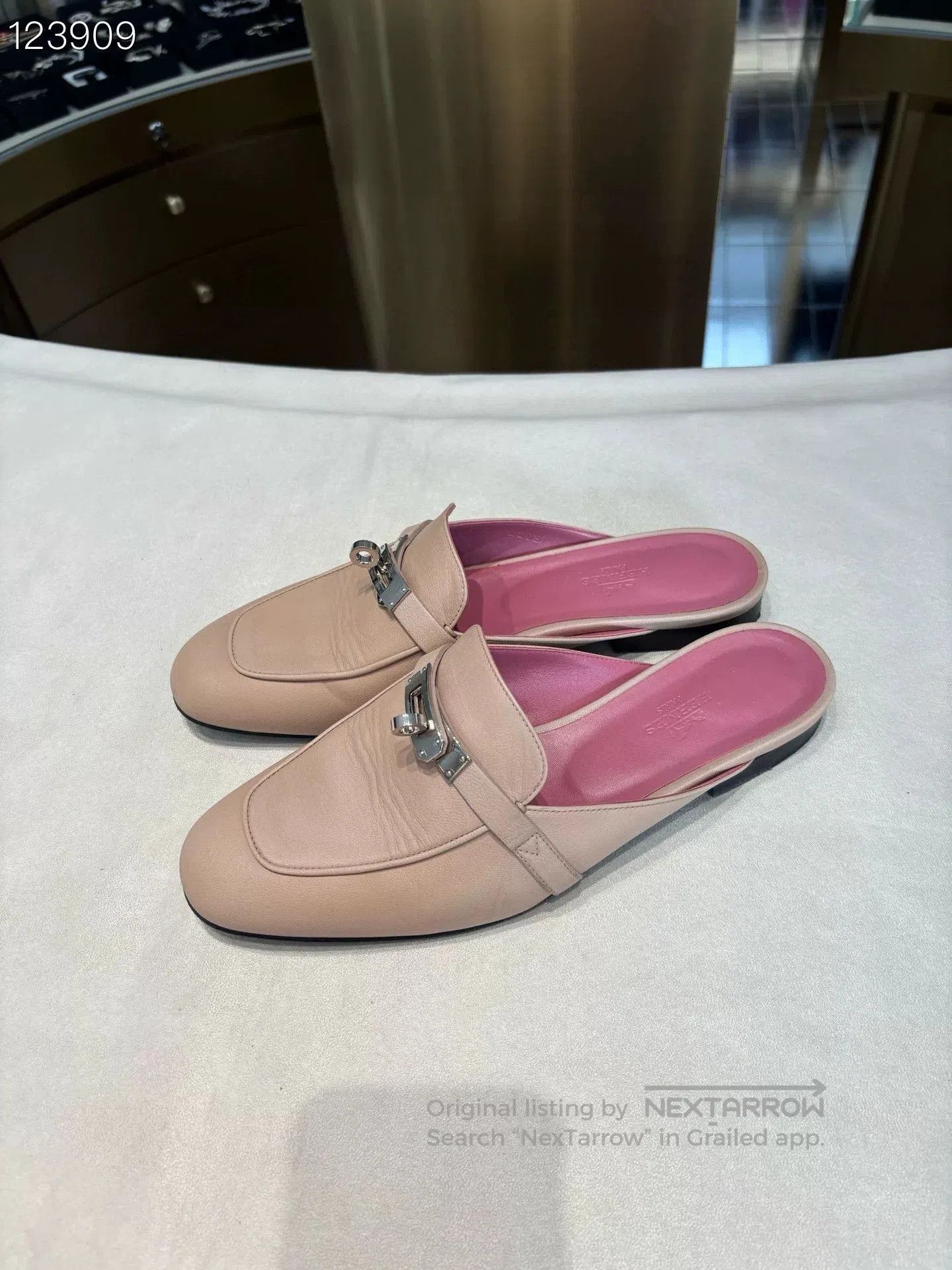 Hermes Hermès Kelly Pink Mule Slippers. Size US 7 / IT 37 - 2 Thumbnail