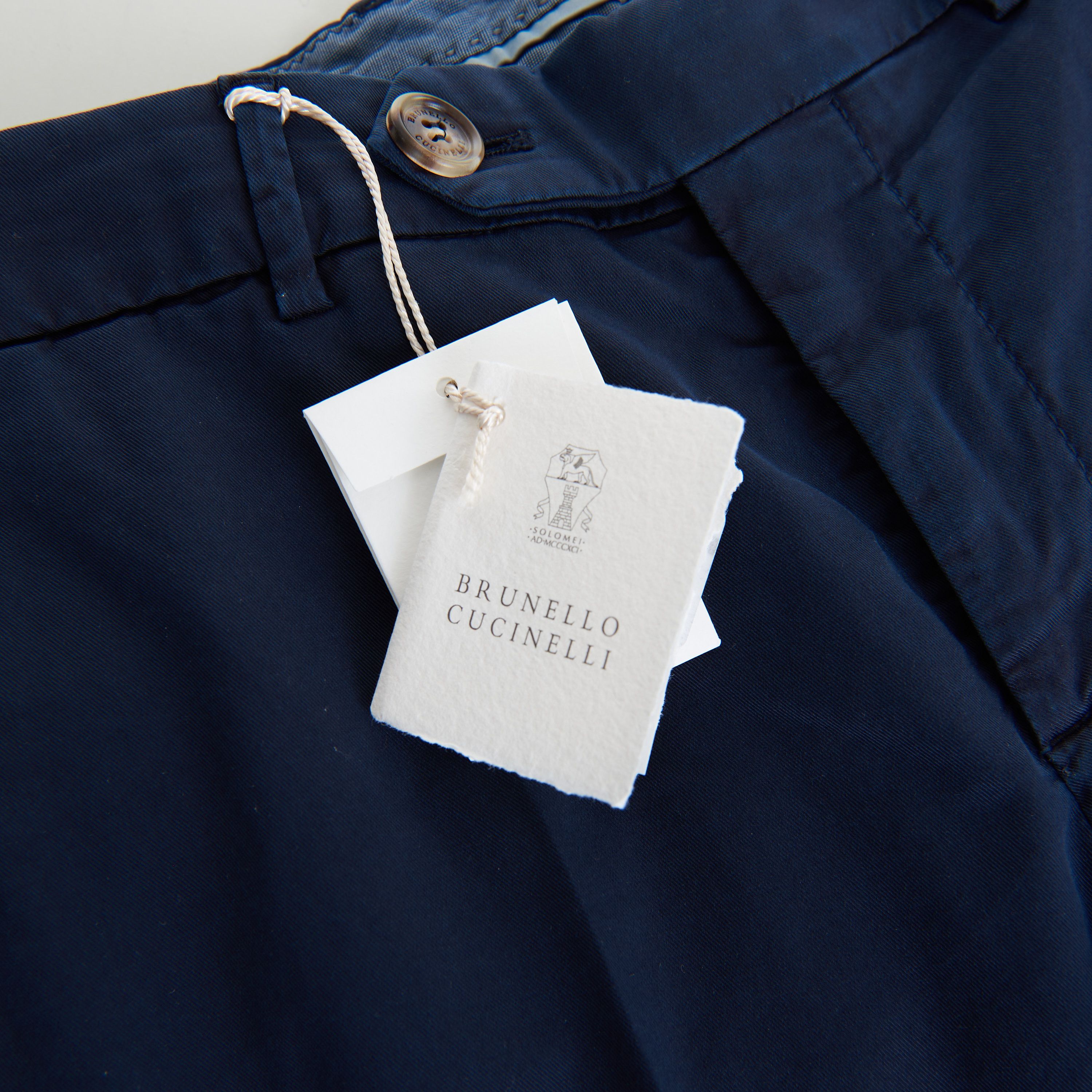 Brunello Cucinelli Navy Blue Italian Fit Trousers / Pants Size US 38 / EU 54 - 8 Thumbnail