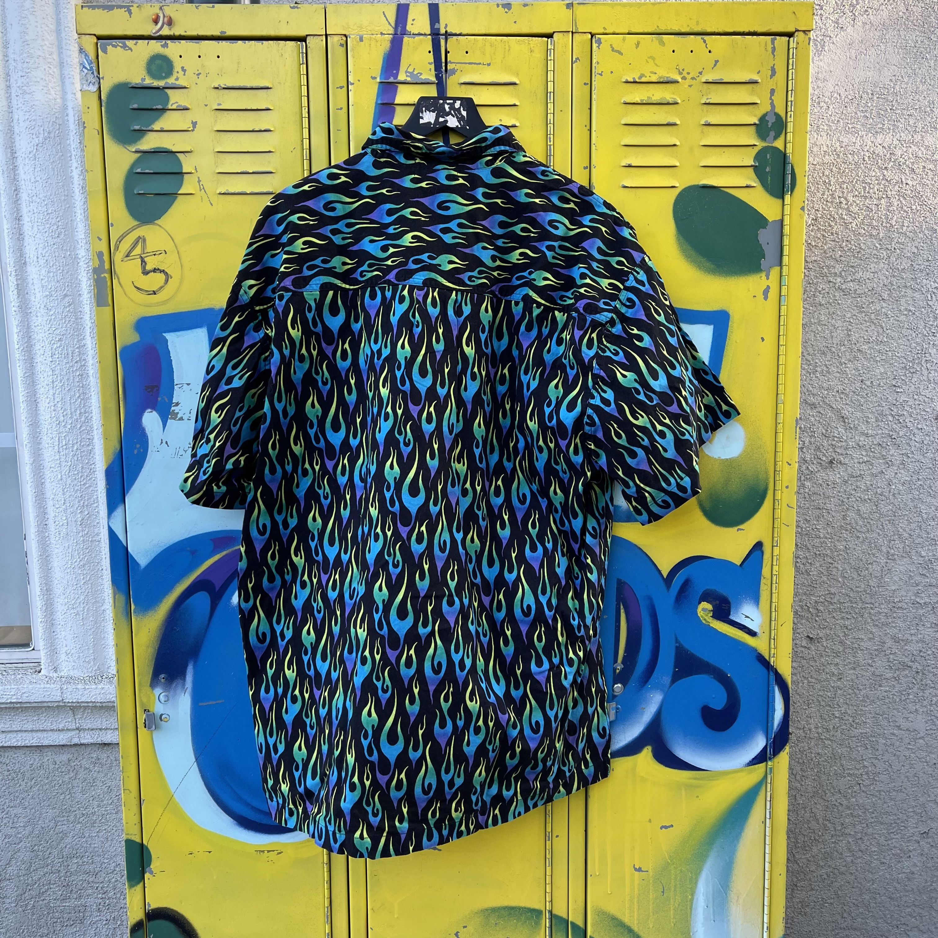 Vintage Vintage Made in USA High Seas Trading Co. Flames Button Up Size US XL / EU 56 / 4 - 4 Thumbnail