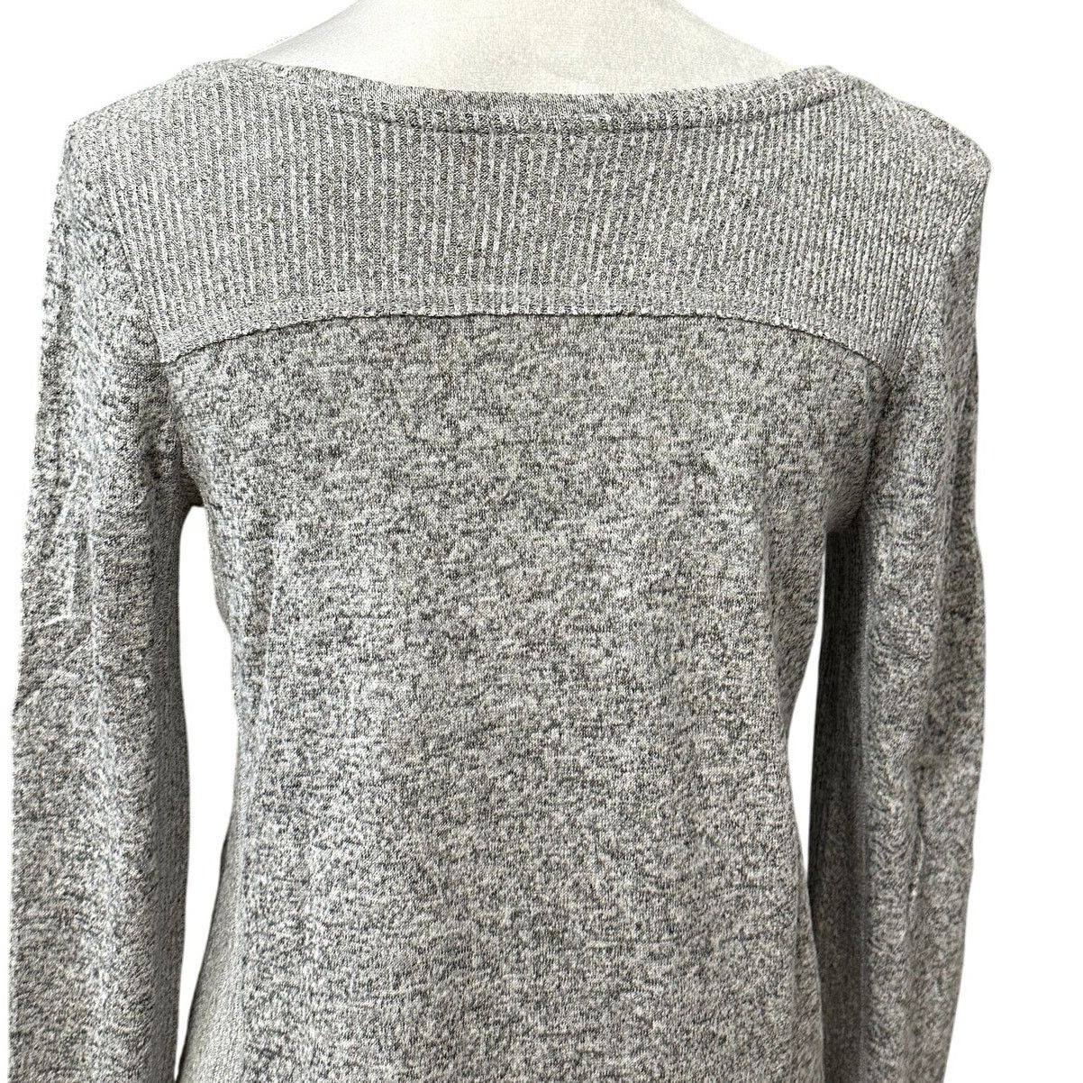 Other Mudd Marled Sweater Scoop Neckline Long Sleeve Gray S Size S / US 4 / IT 40 - 5 Thumbnail