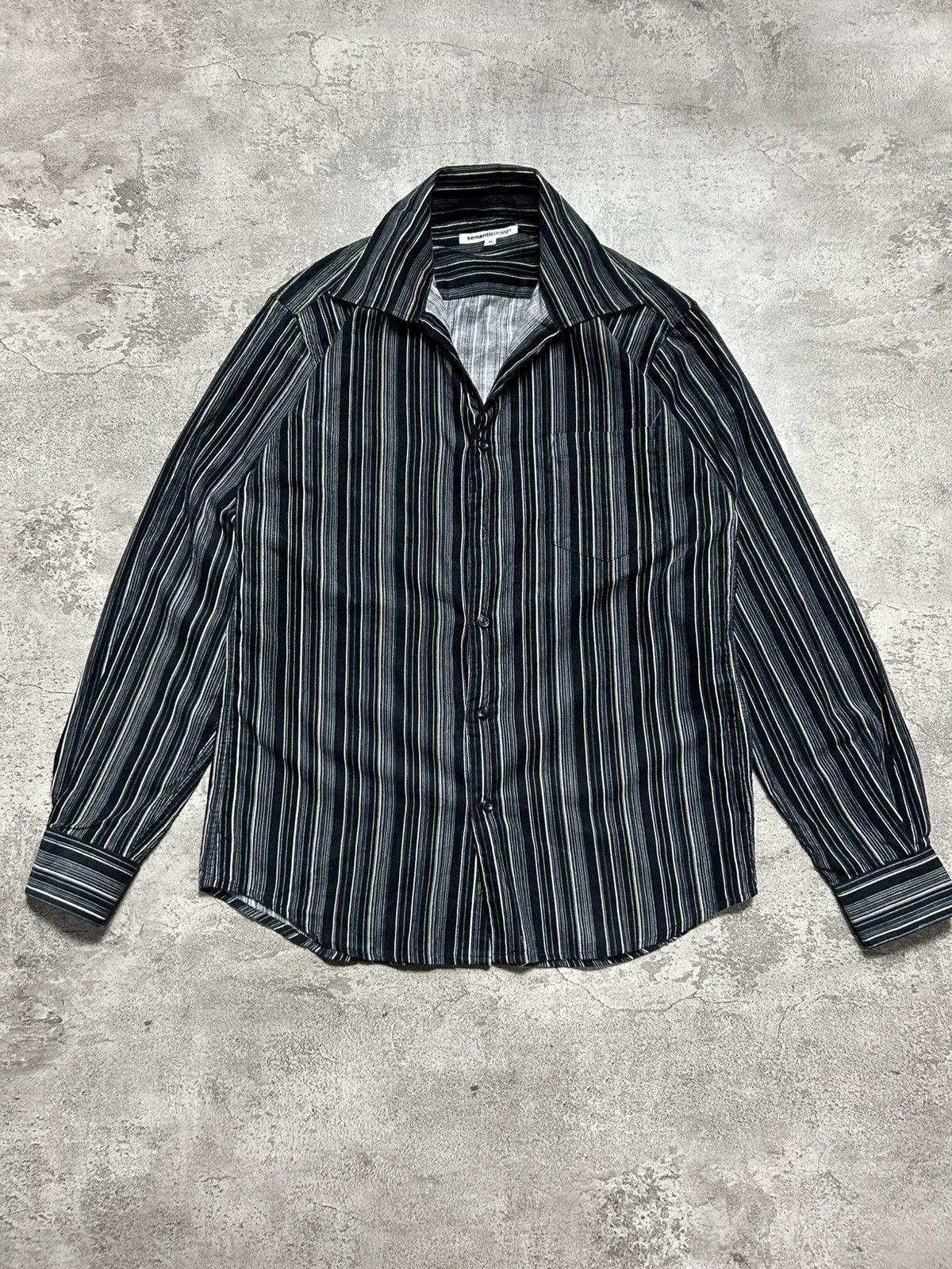 semanticdesign Semantic Design Corduroy Stripe Open Collar Shirt Size US M / EU 48-50 / 2 - 1 Thumbnail