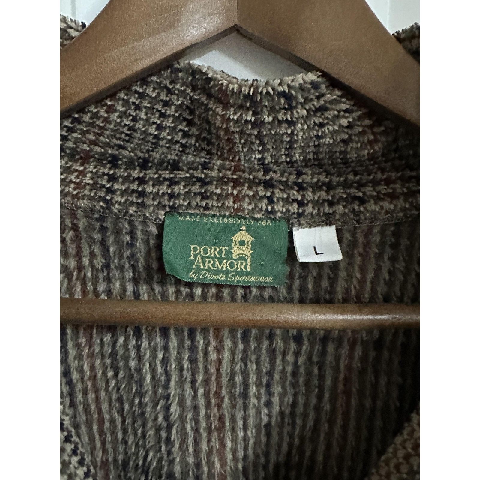 Vintage Vintage Port Armor divots Jacket Mens L Brown fleece golf Size US L / EU 52-54 / 3 - 7 Thumbnail