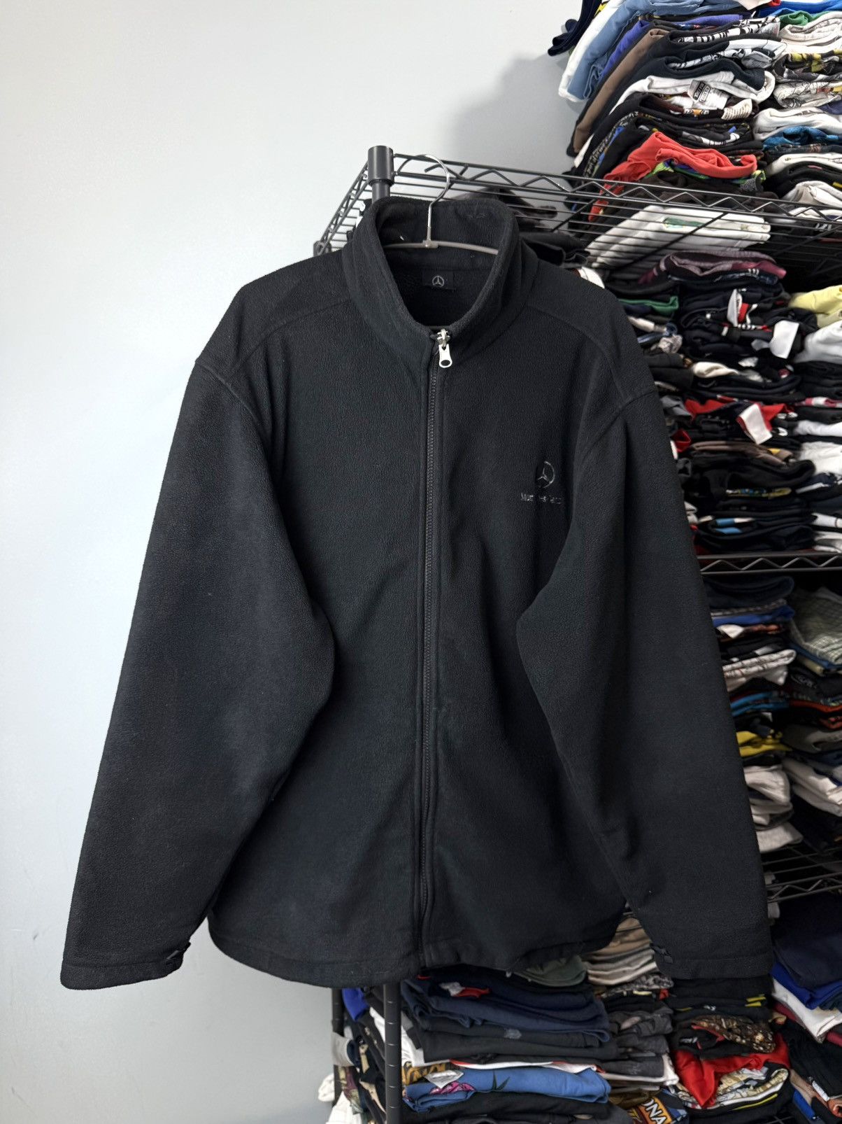 Mercedes-Benz Vintage Mercedes Benz Fleece Sweater Jacket Size US M / EU 48-50 / 2 - 1 Thumbnail