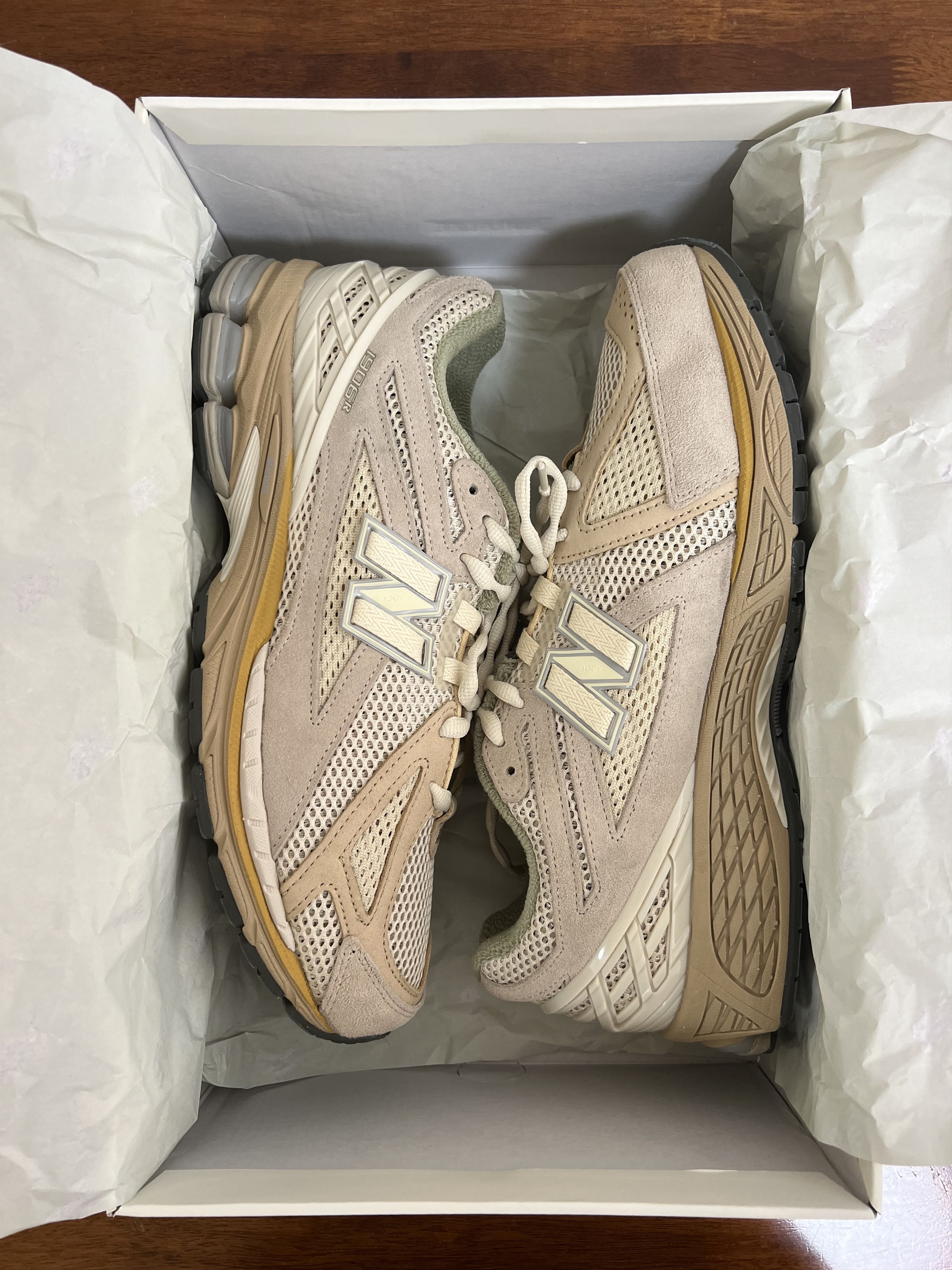 Auralee × New Balance 💚 FW23 Auralee x New Balance 1906R Bone/Cream NEW Size US 12 / EU 45 - 15 Thumbnail