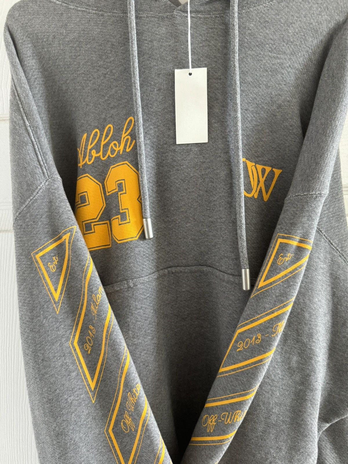 Off-White Off-White Virgil Abloh Men's Gray Hoodie Size US M / EU 48-50 / 2 - 2 Thumbnail