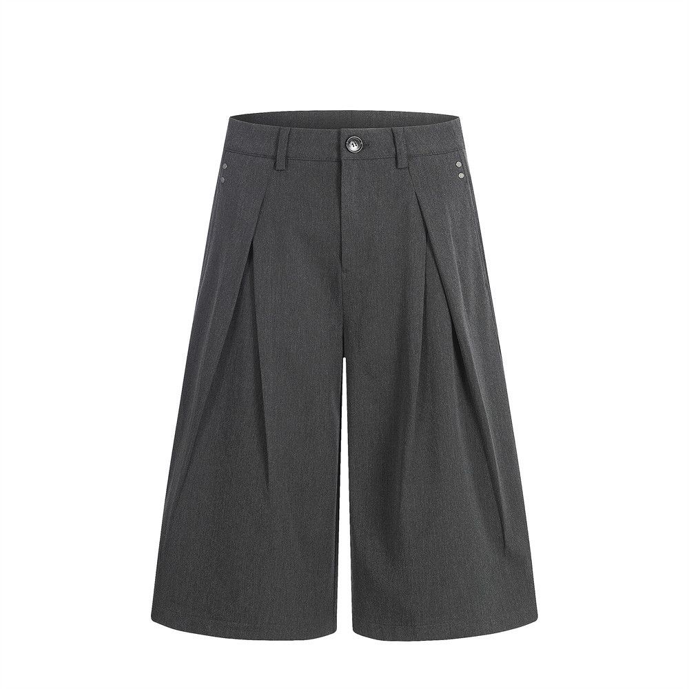 Japanese Brand Men's American Solid-Color Loose-Fit Casual Suit Shorts Size US 32 / EU 48 - 1 Thumbnail