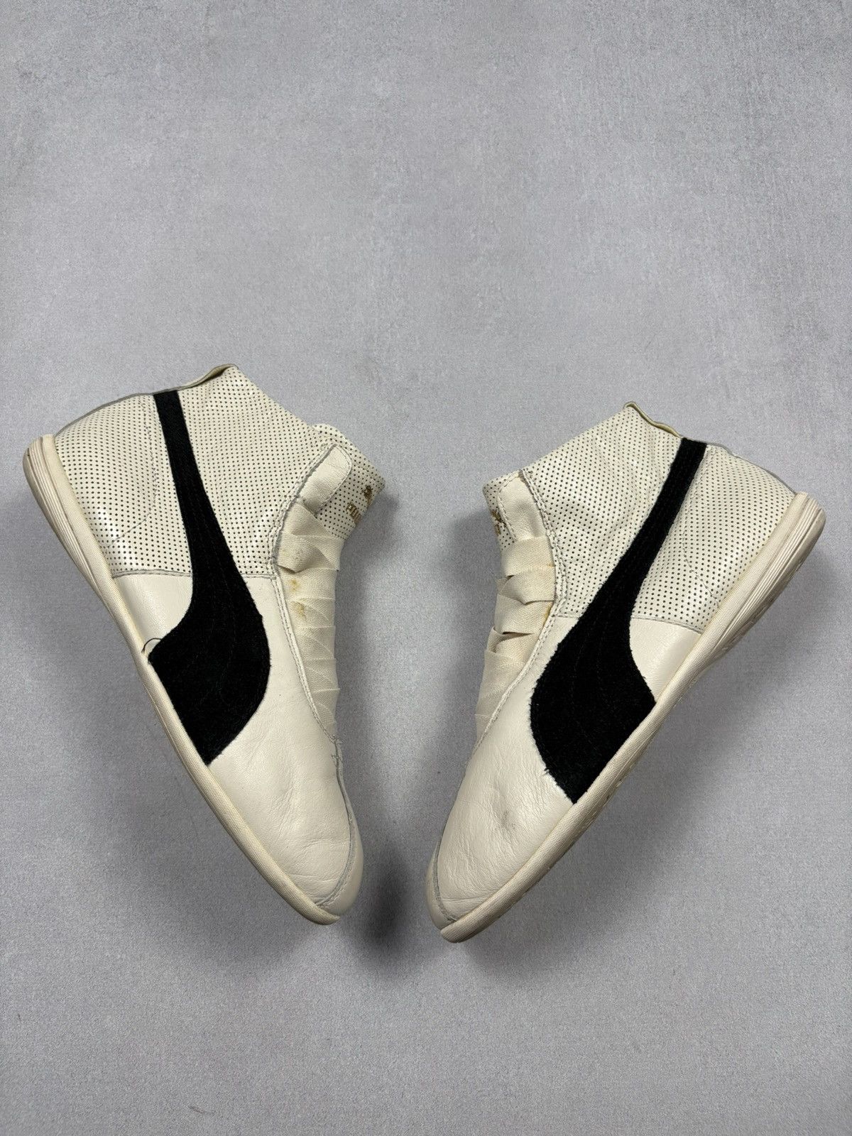 Puma 00s Puma Y2K Eskiva High Top Leather Sneakers Vintage Zip Size US 7.5 / IT 37.5 - 1 Thumbnail