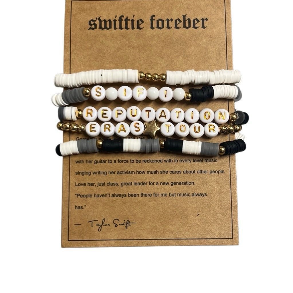 Other Taylor Swift Swiftie Inspired Black White Friendship Bracele Size ONE SIZE - 1 Thumbnail