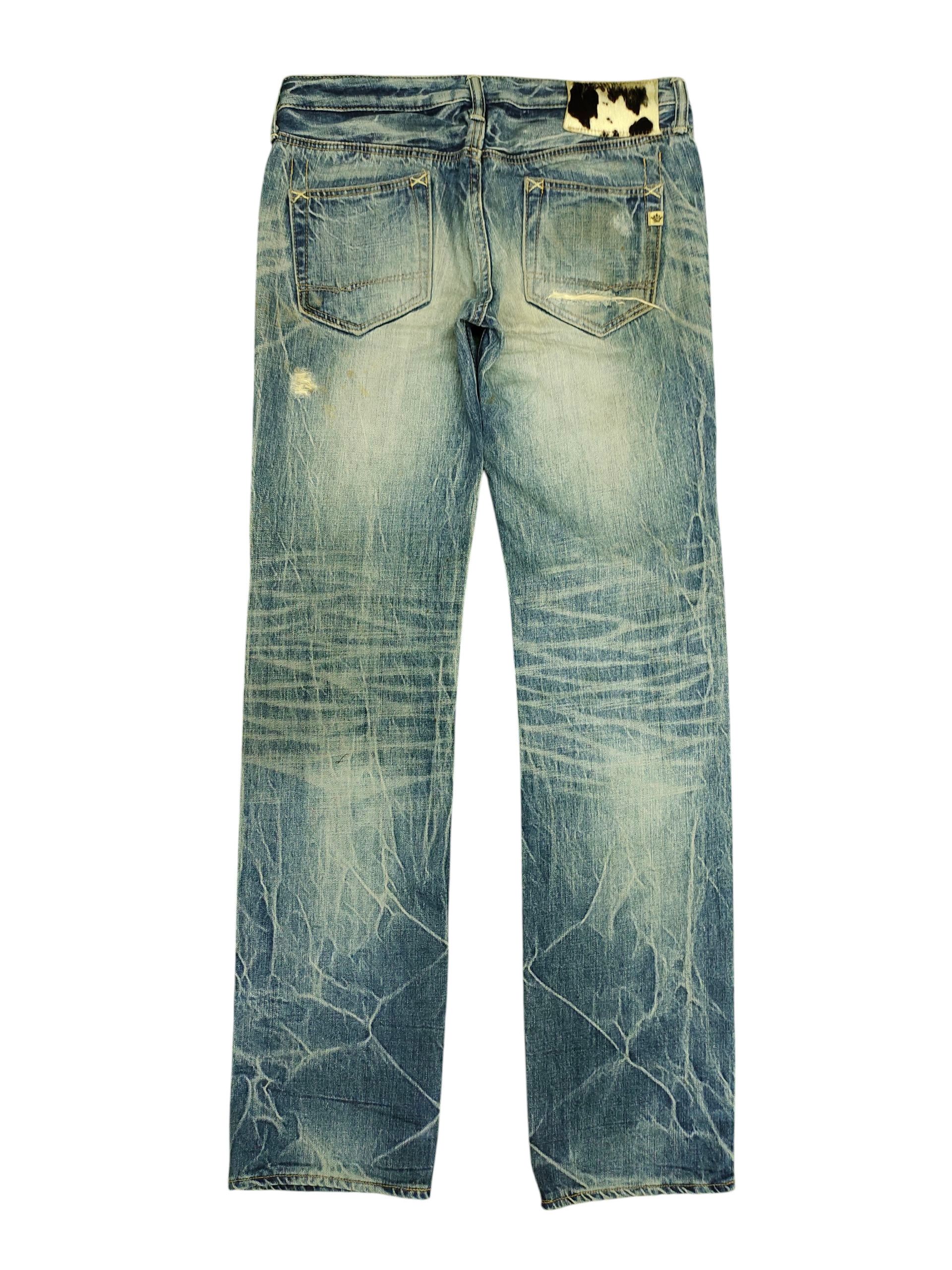 Kapital Distress Jeans Brappers Union Made Rusty Clawmark Grunge Size US 31 - 8 Thumbnail