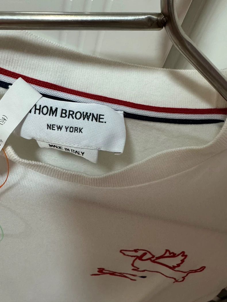 Thom Browne Thom Browne White puppy long-sleeved T-shirt Size XS / US 0-2 / IT 36-38 - 2 Thumbnail