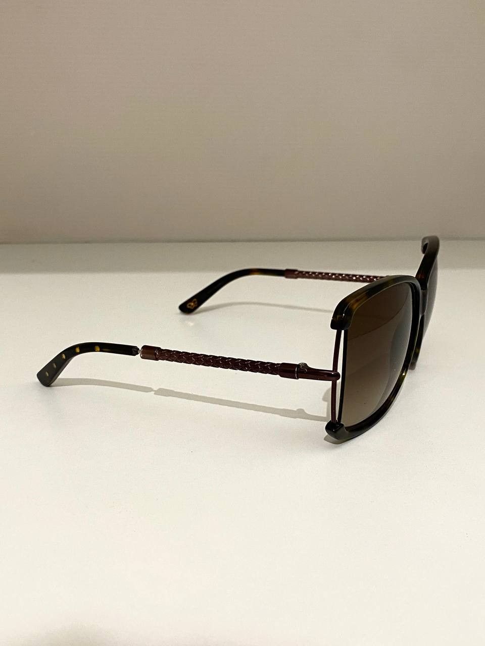 Bottega Veneta Bottega Veneta Oversized Rimless Intrecciato Sunglasses Y2K Size ONE SIZE - 4 Thumbnail