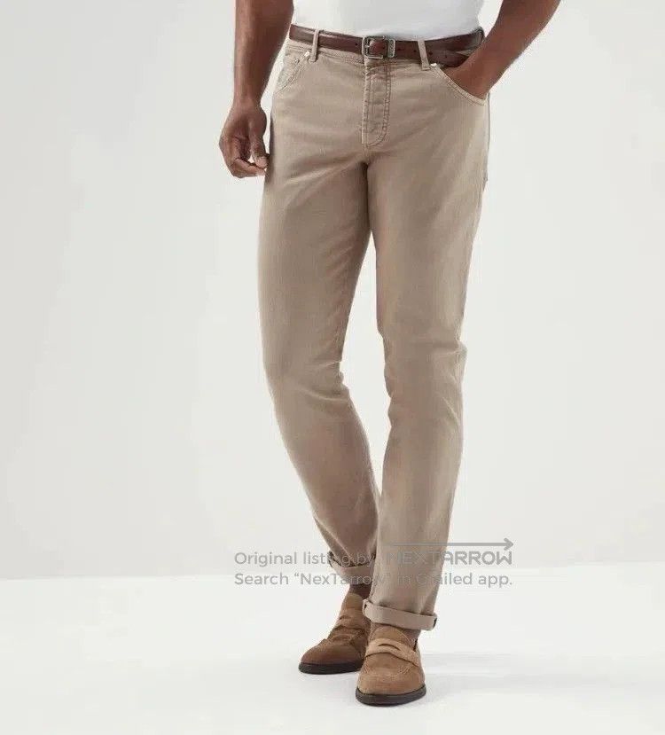 Brunello Cucinelli Brunello Cucinelli Men's Khaki Jeans. Size US 40 / EU 56 - 1 Thumbnail