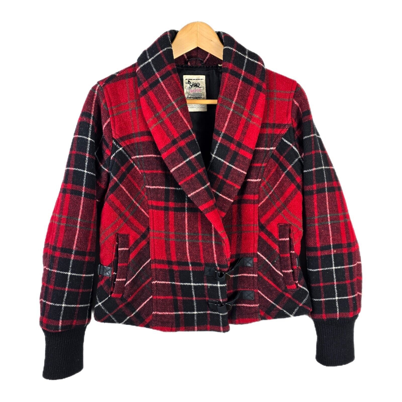 Triple 5 Soul Vtg Triple Five Soul Coat Women Medium Plaid Wool Jacket Size M / US 6-8 / IT 42-44 - 1 Thumbnail