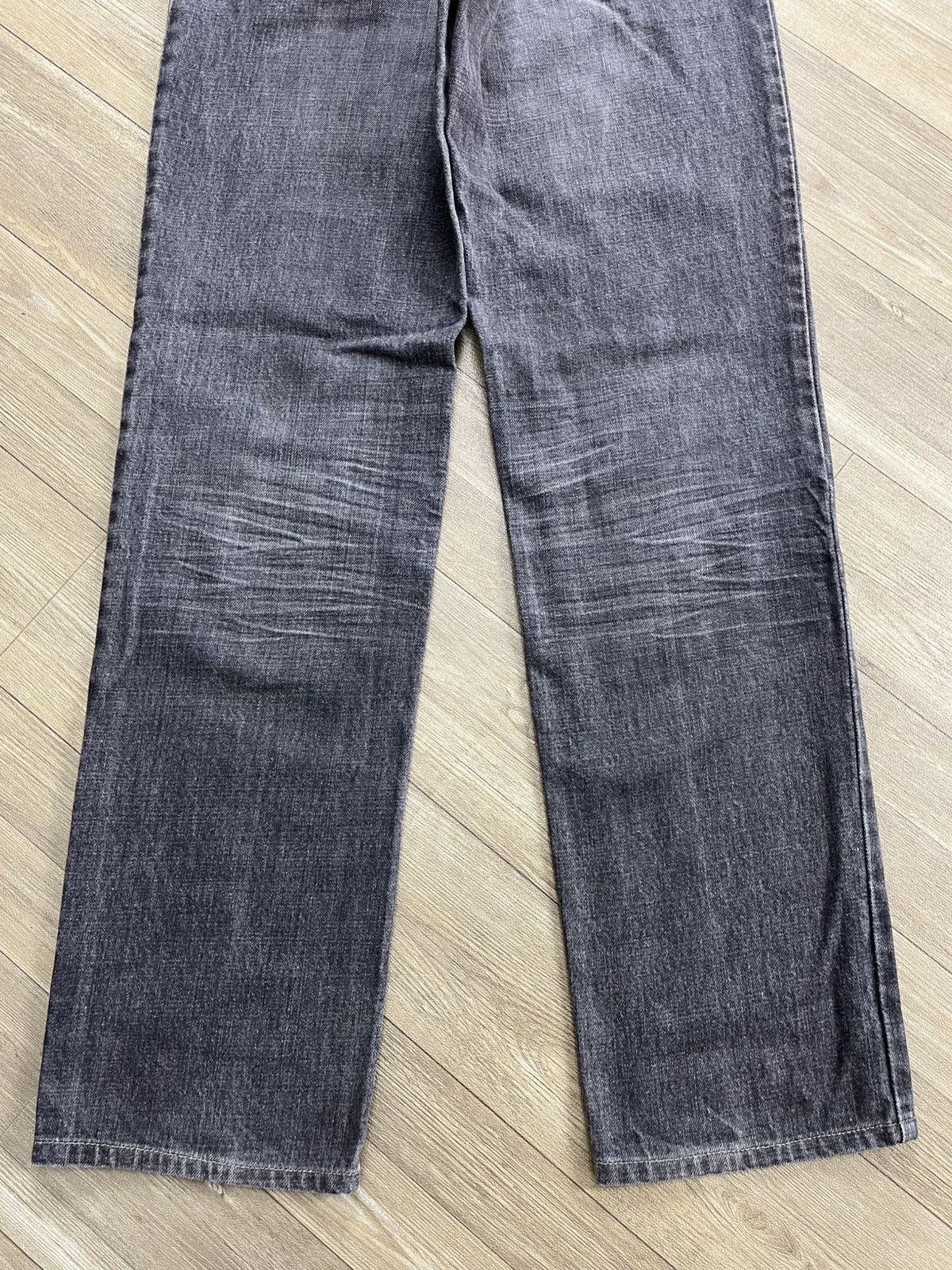 Yohji Yamamoto Vintage Ined Homme Yohji Yamamoto Black Faded Jeans Size US 30 / EU 46 - 11 Thumbnail