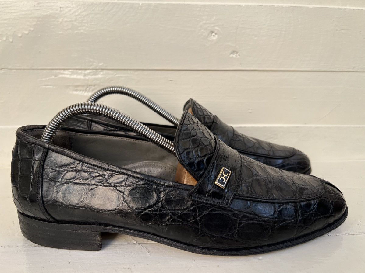 Bally BALLY Full Crocodile Black Loafers Men’s Sz US 8.5 Size US 8.5 / EU 41-42 - 6 Thumbnail