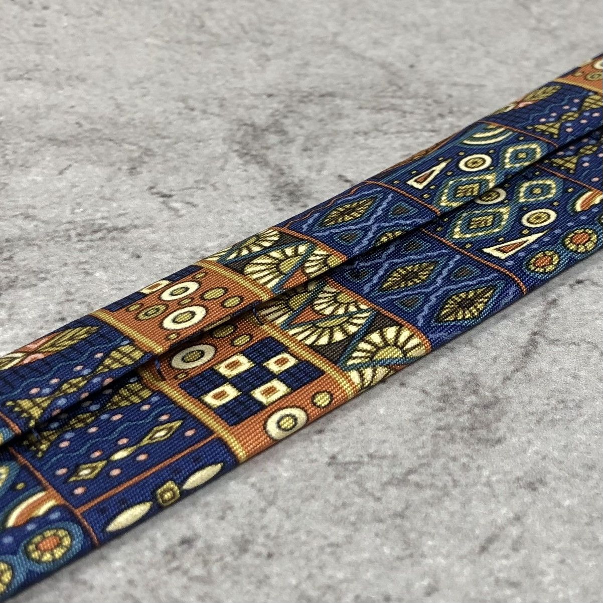Hermes Hermes Paris Silk Tie Geometric Tribal Mosaic Bird Pattern Size ONE SIZE - 14 Thumbnail
