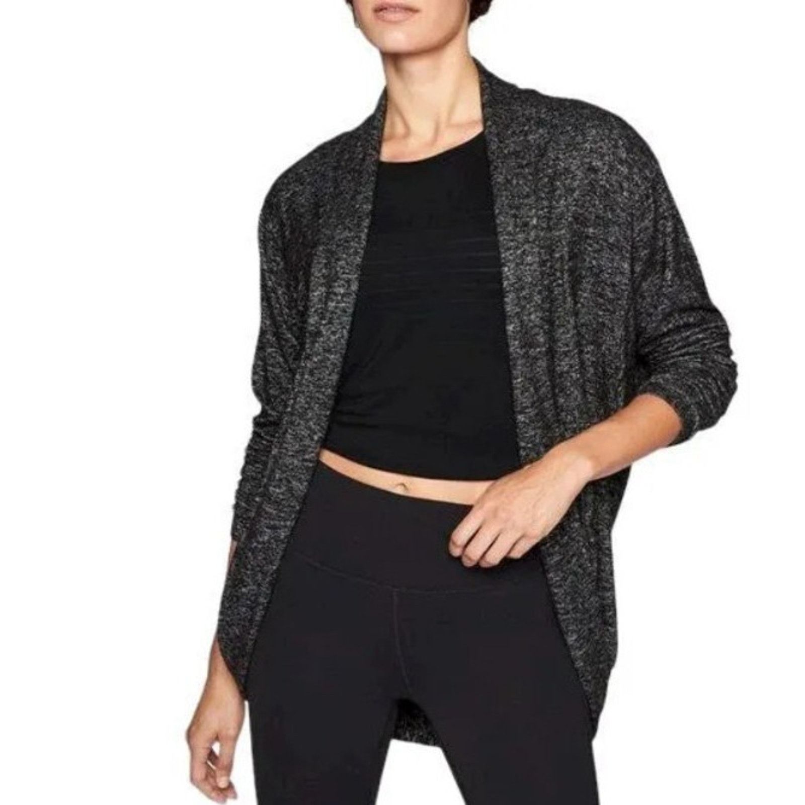 Athleta Athleta Luxe Pose Wrap Charcoal Gray Open Size S A001796 Size S / US 4 / IT 40 - 1 Thumbnail