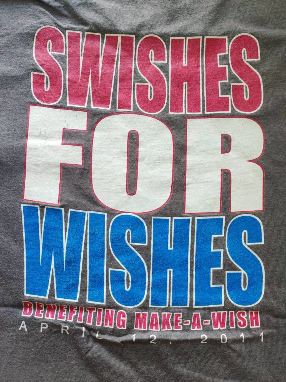 Hanes 2011 swishes for wishes quotes pocket t shirt gray Size US M / EU 48-50 / 2 - 4 Thumbnail