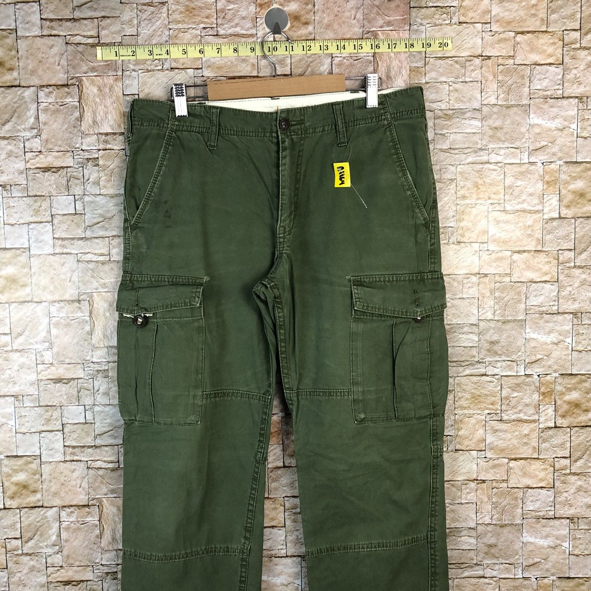 Japanese Brand Japanese Brand Green Cargo Multipocket Pants #A1164 Size US 32 / EU 48 - 2 Thumbnail