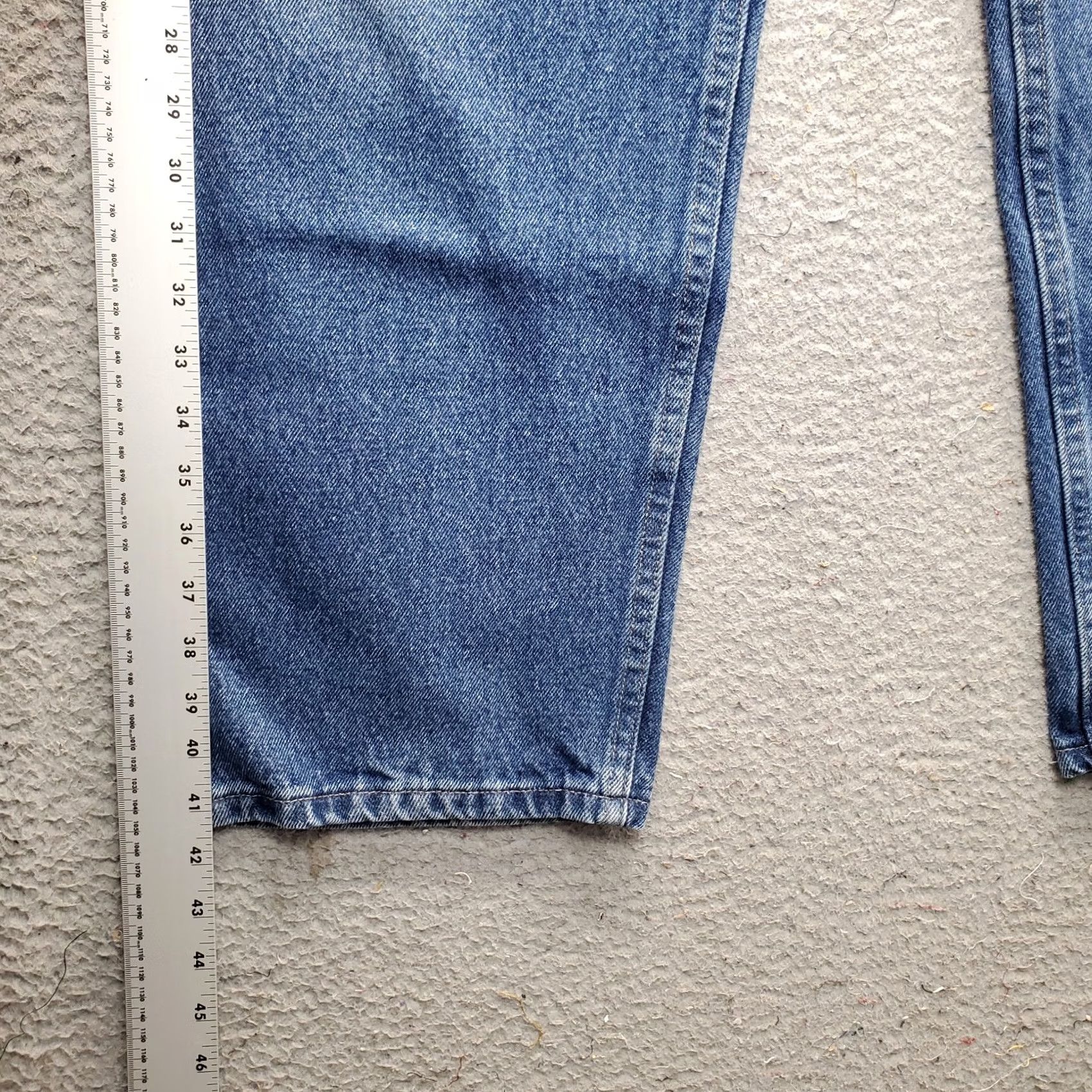 Wrangler Wrangler Jeans Mens 40 Blue 40x30 Premium Denim Relaxed Fit Straight Leg 9760WDR Size US 40 / EU 56 - 3 Thumbnail