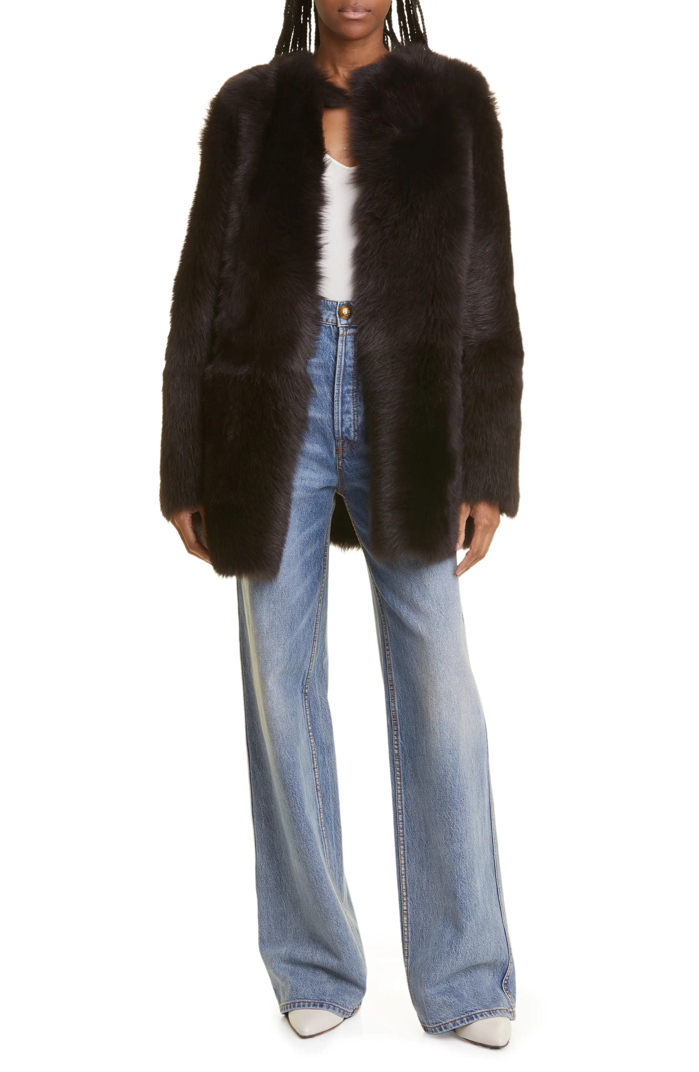 Zimmermann oc11z0425 Luminosity Shearling Jacket in Chocolate Brown Size M / US 6-8 / IT 42-44 - 4 Thumbnail