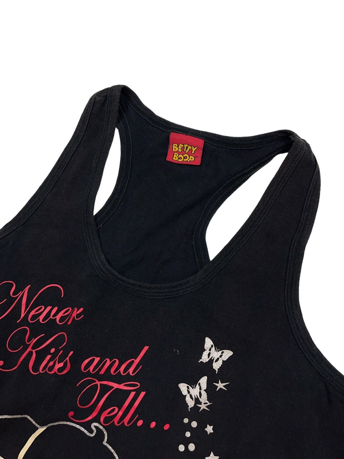 Cartoon Network Vintage style Betty Boop Never Kiss and Tell Tank Top Shirt Size L / US 10 / IT 46 - 4 Thumbnail
