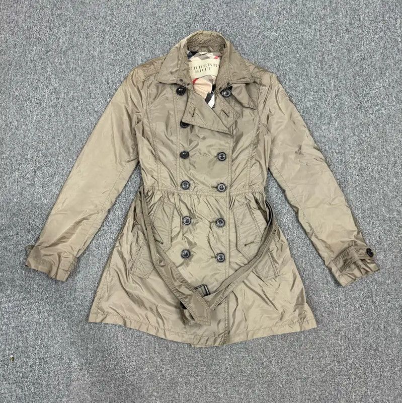 Burberry Burberry Beige Cotton Women's Trench Coat Size L / US 10 / IT 46 - 1 Thumbnail