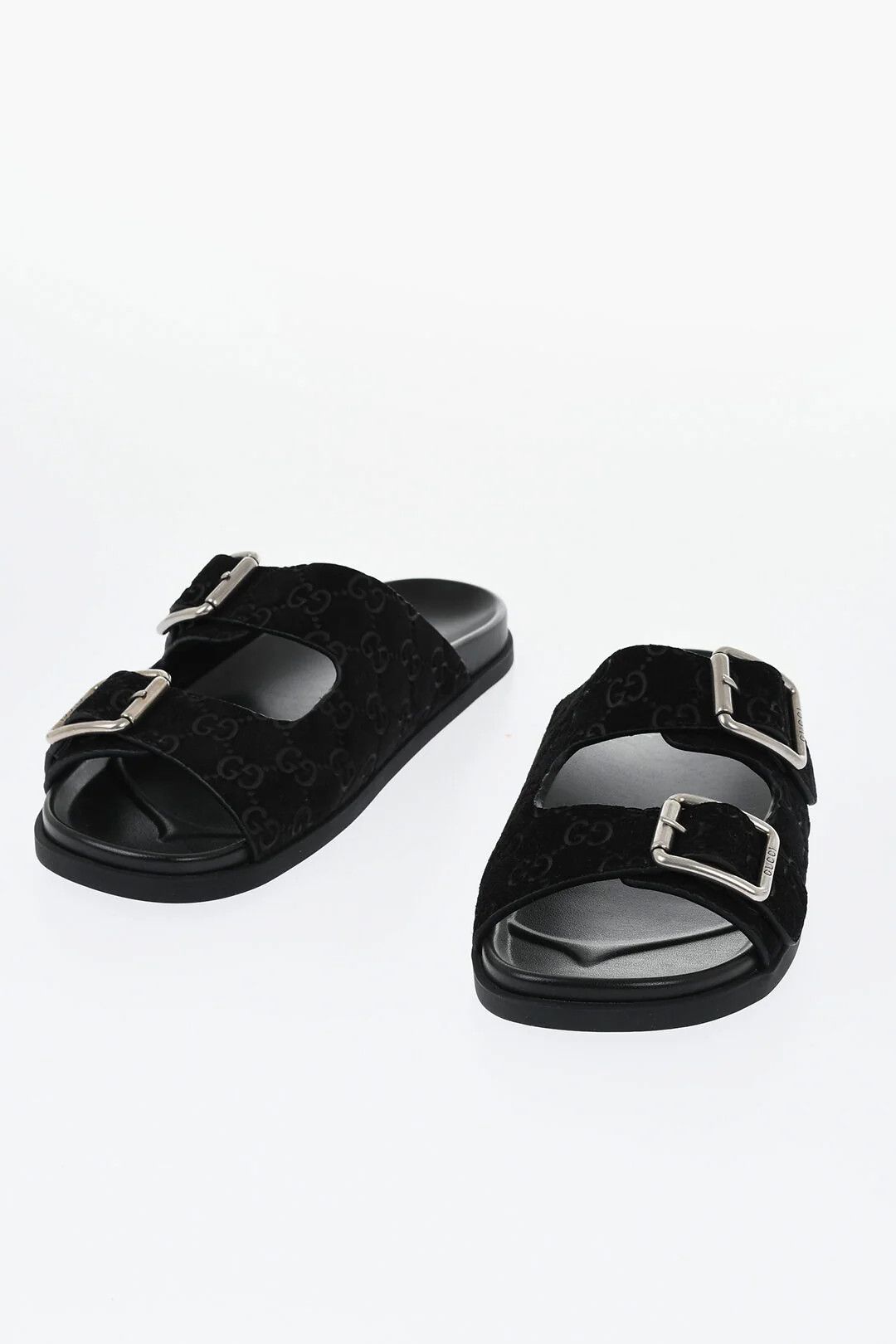 Gucci og1mm0426 Suede Slides in Black Size US 6.5 / EU 39-40 - 3 Thumbnail
