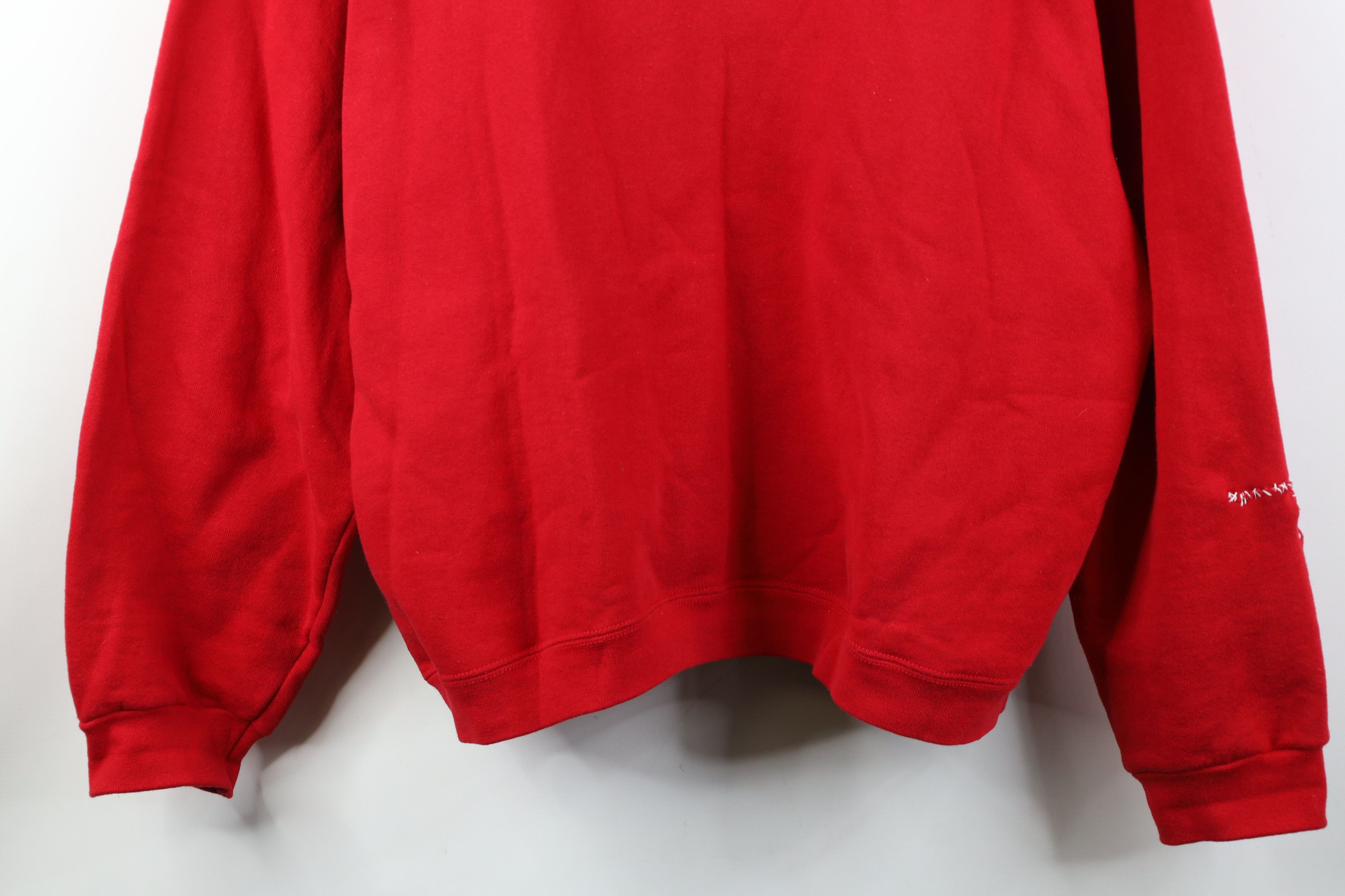 Vintage Vintage 90s Streetwear Blank Heavy Crewneck Sweatshirt Red Size US XXL / EU 58 / 5 - 3 Thumbnail