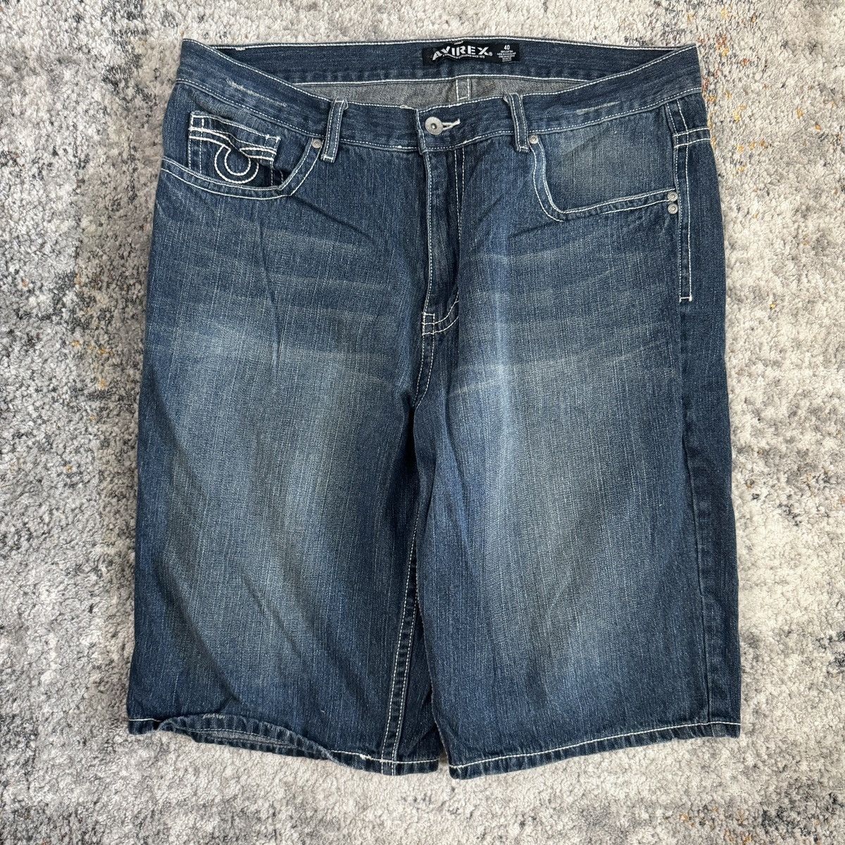 Avirex × JNCO × Vintage Crazy Vintage y2k Avirex baggy wide leg shorts Size US 38 / EU 54 - 2 Thumbnail