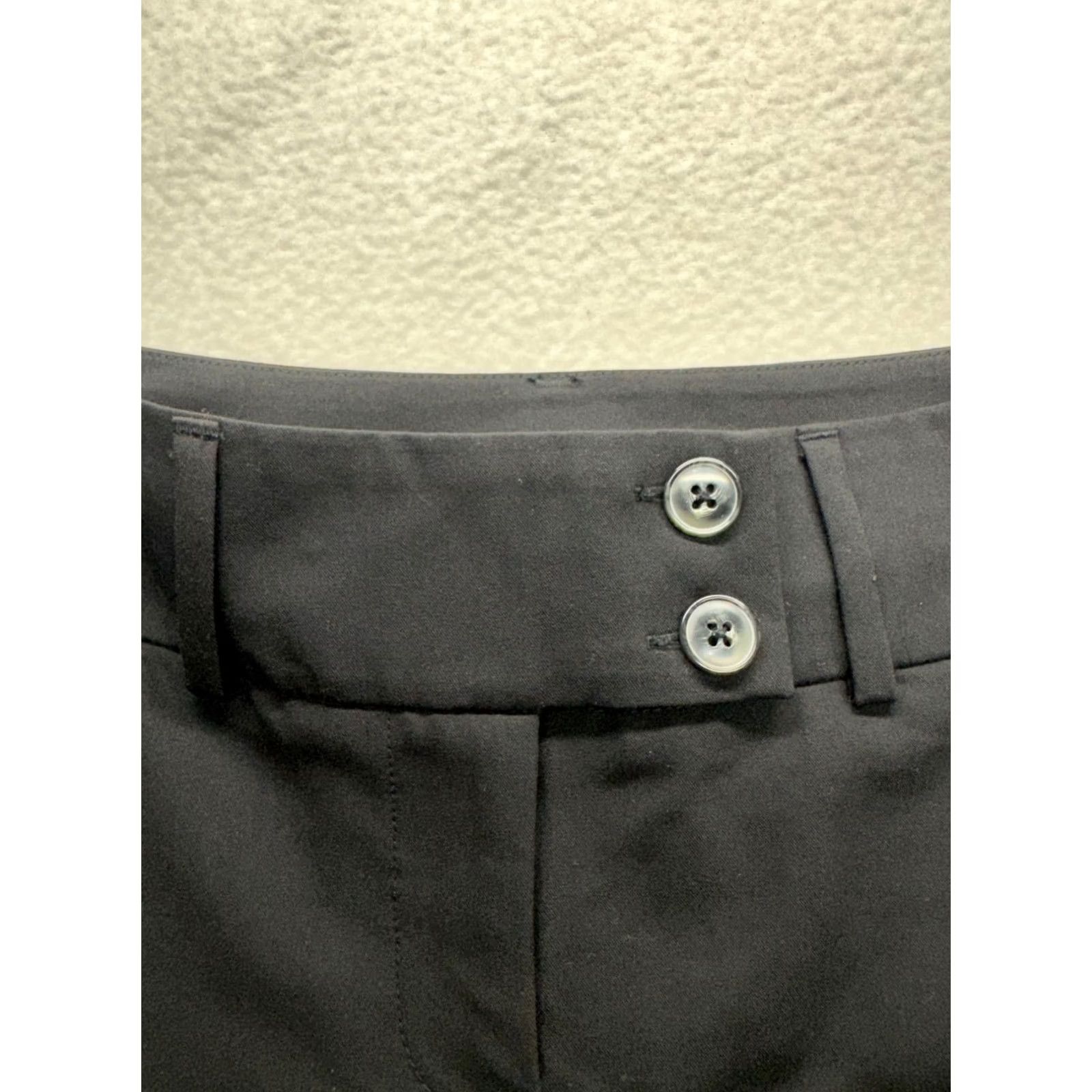 Vintage Apt 9 Black Wide Leg Dress Pants Womens S Polyester Blend #9268 Size 28" / US 6 / IT 42 - 3 Thumbnail