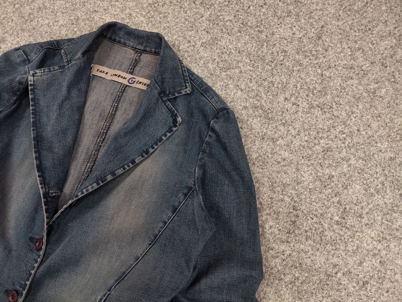 Fake London Genius Vintage Fake London Genius denim blazer jacket Y2k Style Size M / US 6-8 / IT 42-44 - 4 Thumbnail