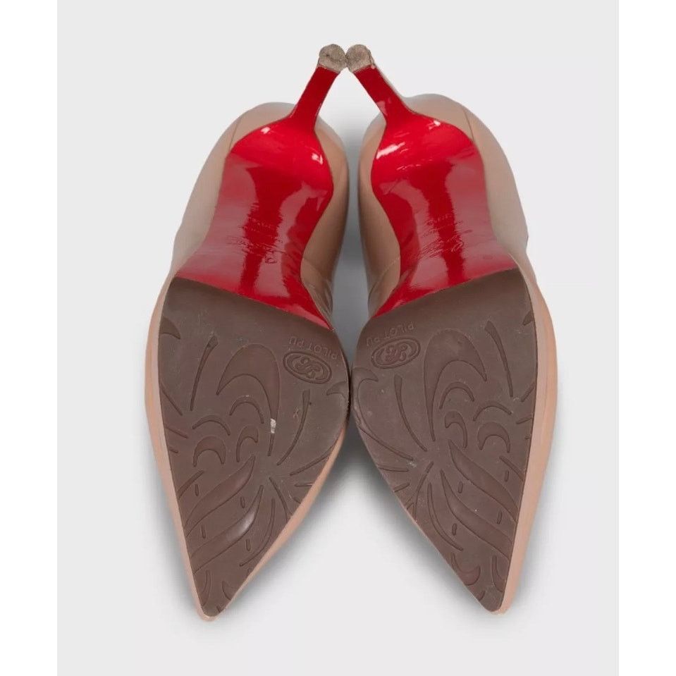 Christian Louboutin Christian Louboutin Beige Leather Pointed Toe Heels Sz.39.5 Size US 8.5 / IT 38.5 - 5 Thumbnail