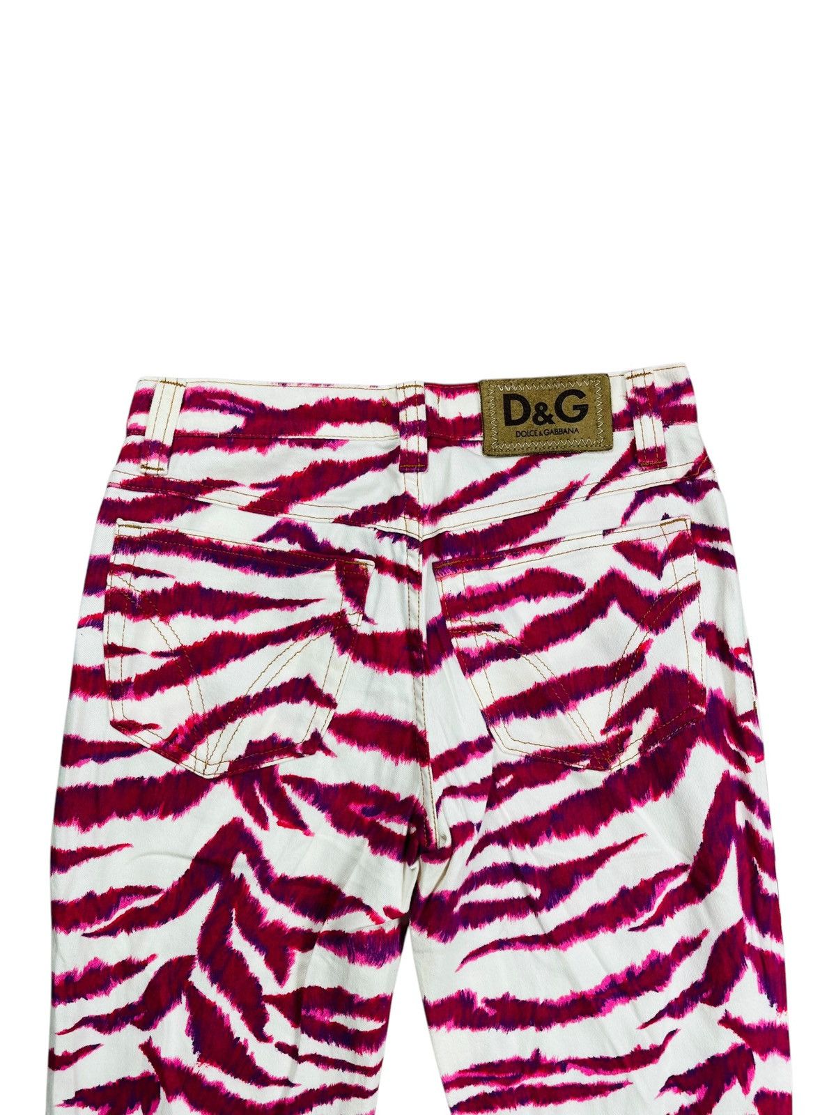 Dolce & Gabbana Archive Dolce Gabbana Paris Hilton Style Zebra Denim Pants Size 27" / US 4 / IT 40 - 6 Thumbnail