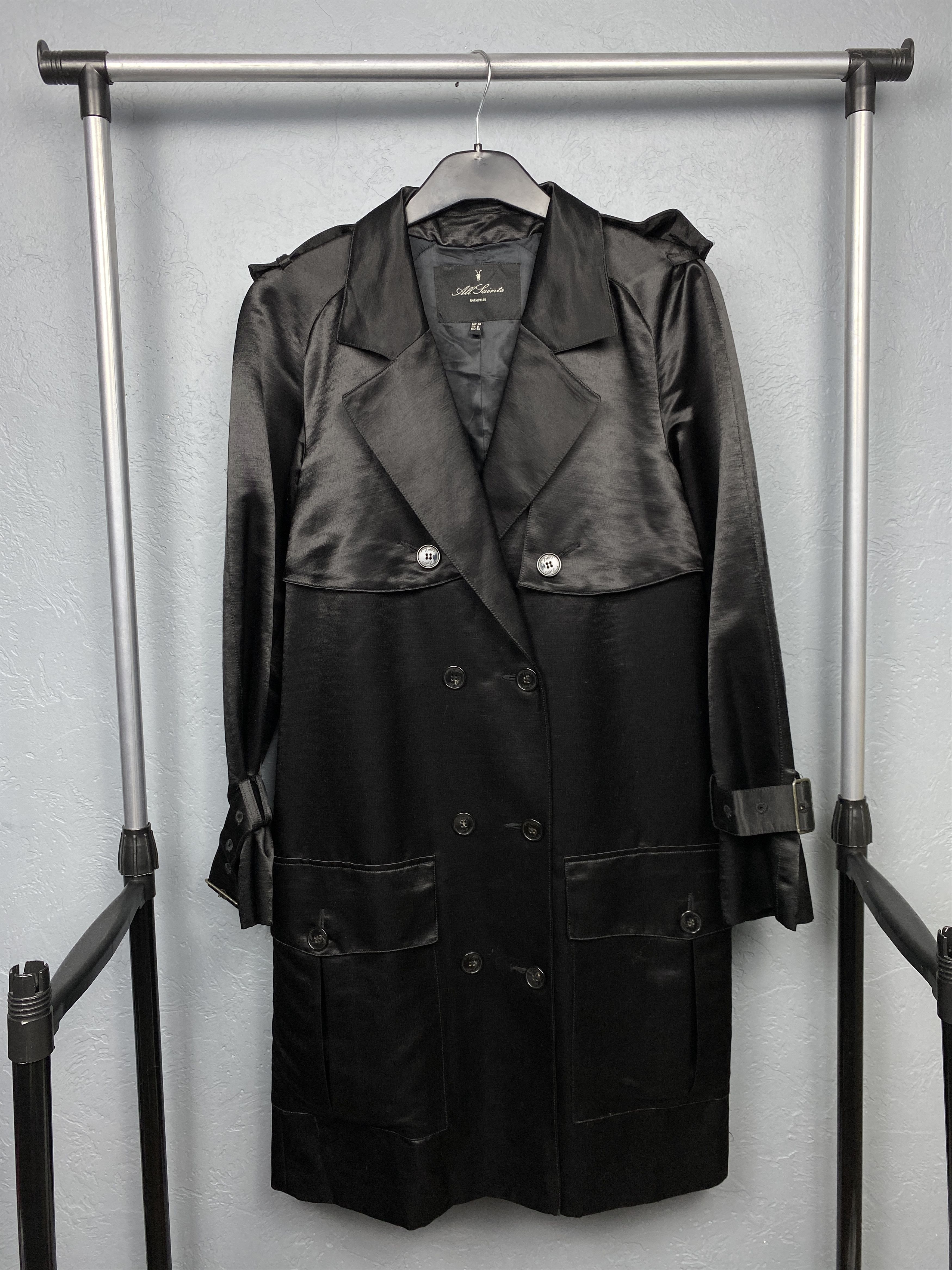 Allsaints Allsaints Womens Diotima Wool Nylon Trench Coat Jacket Size M / US 6-8 / IT 42-44 - 1 Thumbnail