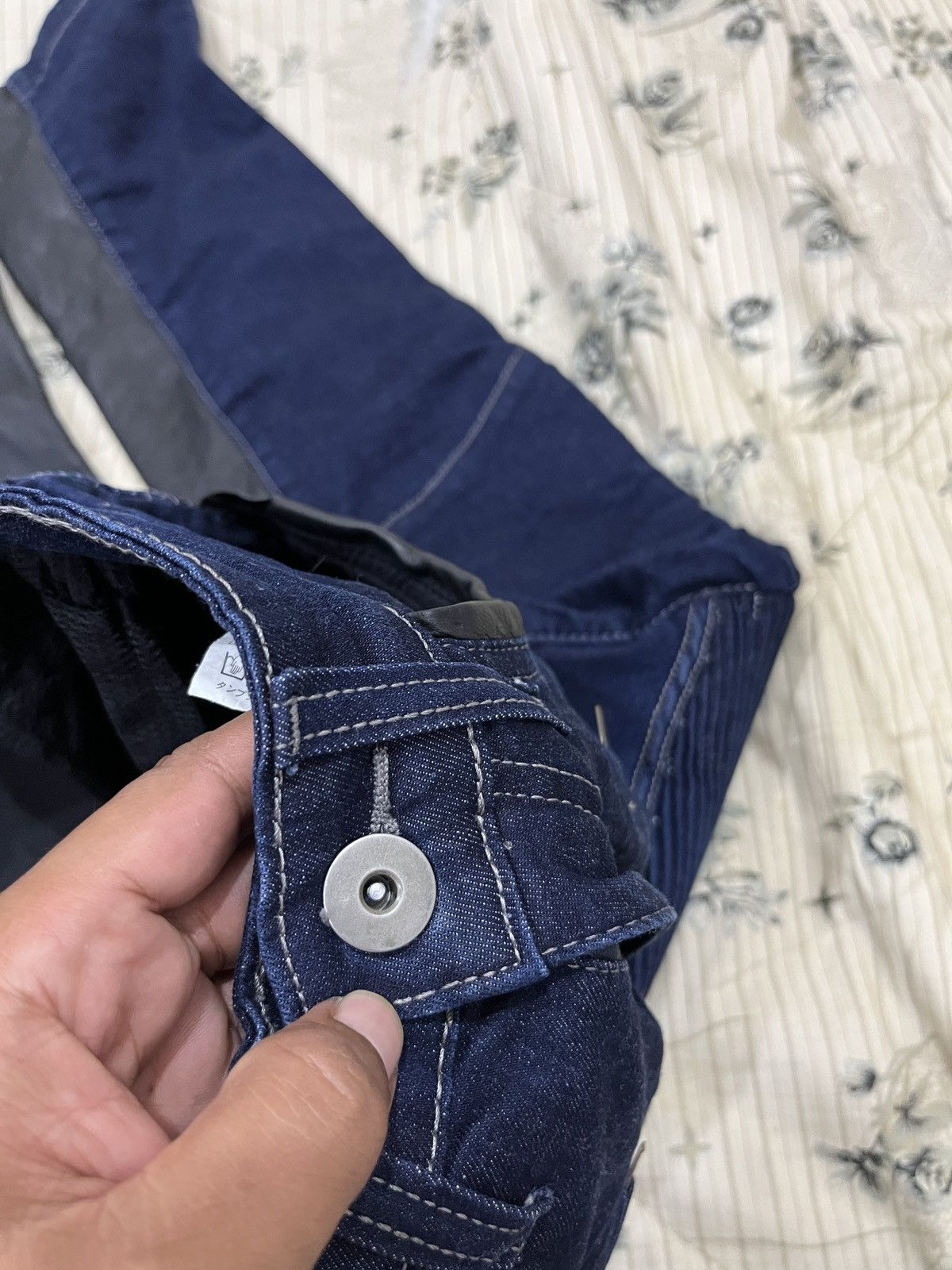 Designer (Xxxx)🔥🔥THE DEGNER CLASSIC KYOTO DENIM LEATHER BIKER PANTS Size US 30 / EU 46 - 17 Thumbnail