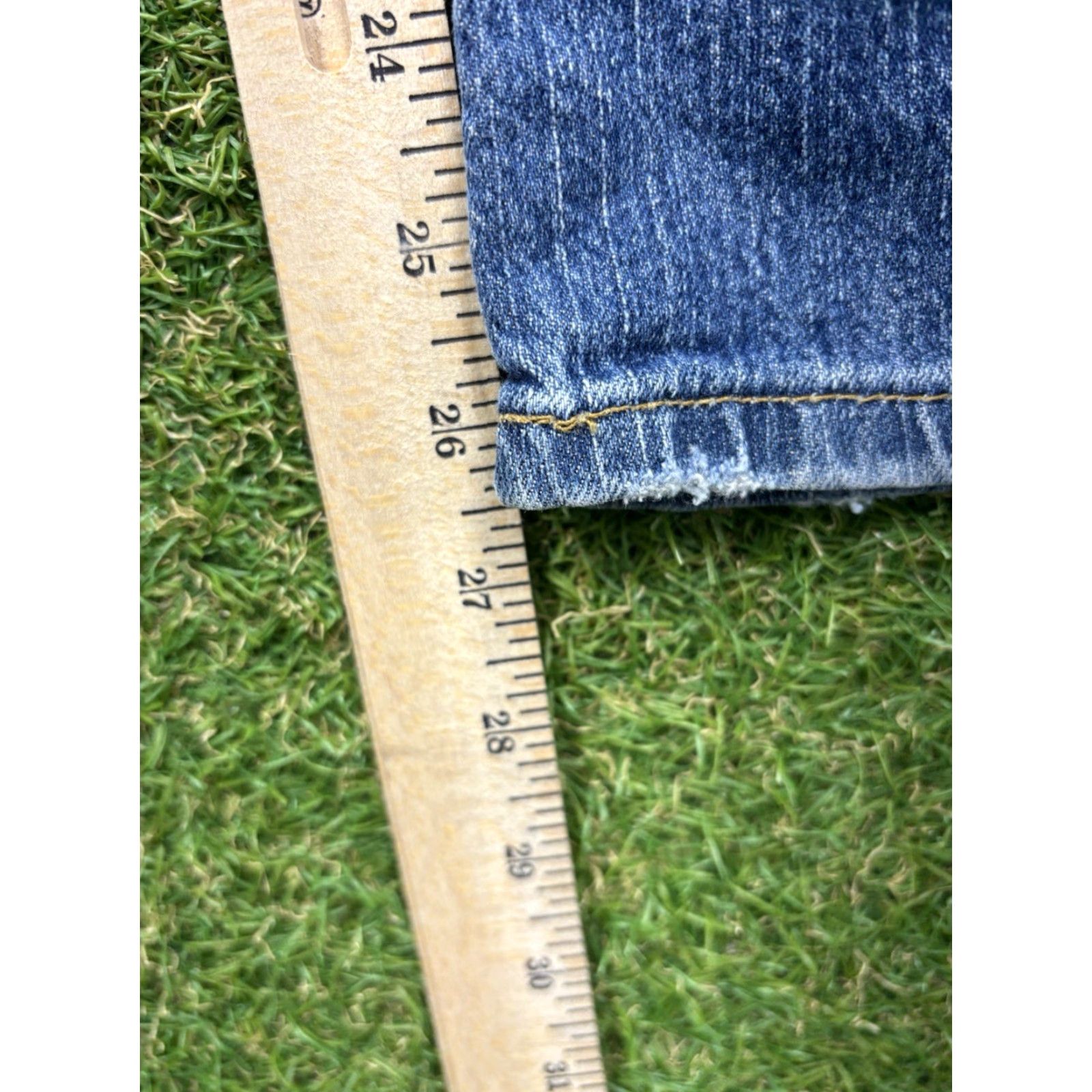 American Eagle Outfitters American Eagle Outfitters Women's 8 Petite Stretch Skinny Kick Jeans Mid Rise Blue 90s Casual Size 30" / US 8 / IT 44 - 4 Thumbnail
