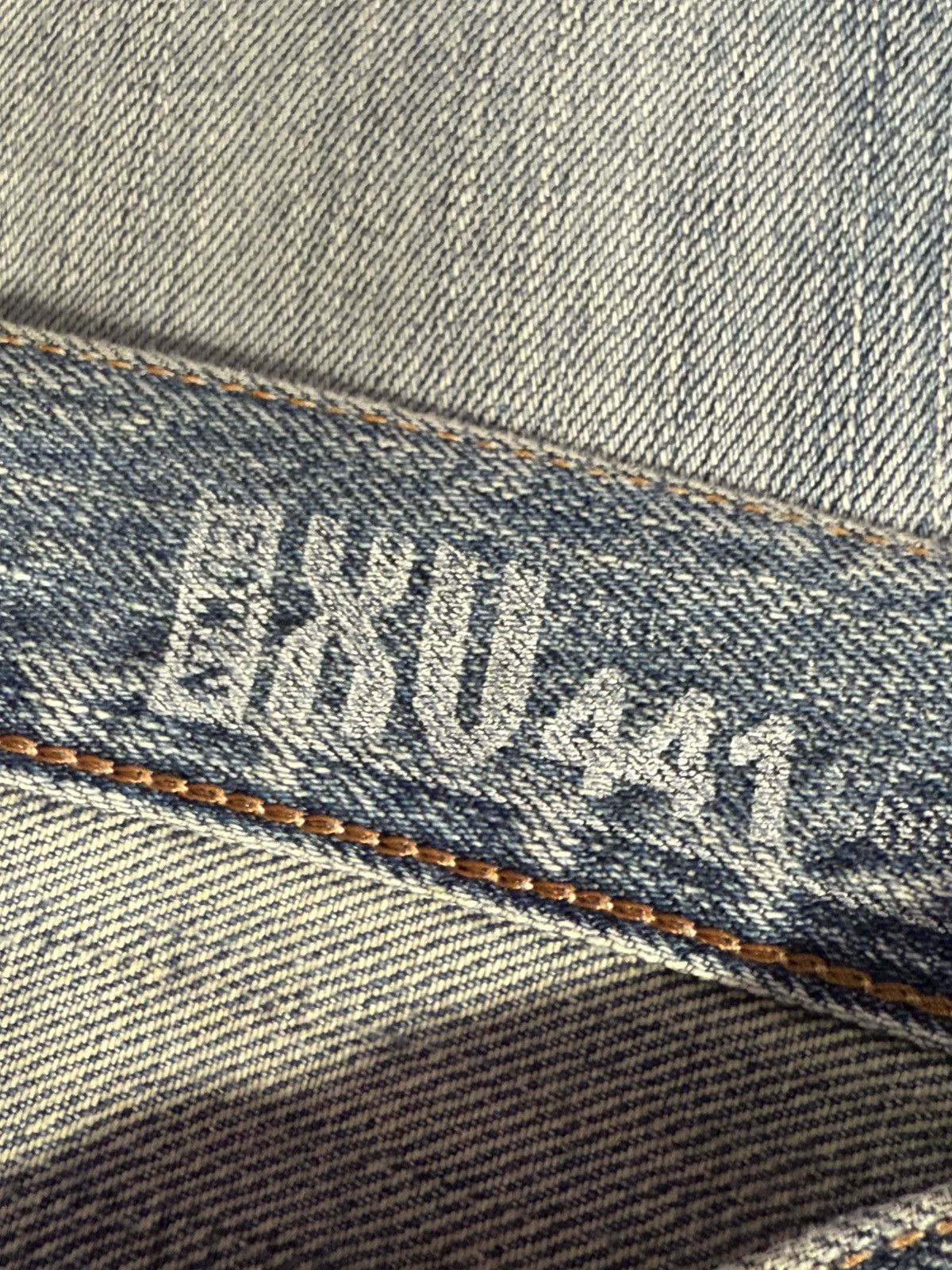 Edwin × Vintage Edwin XV441 Bootcut Flared Natural Distressed Jeans Size US 30 / EU 46 - 21 Thumbnail