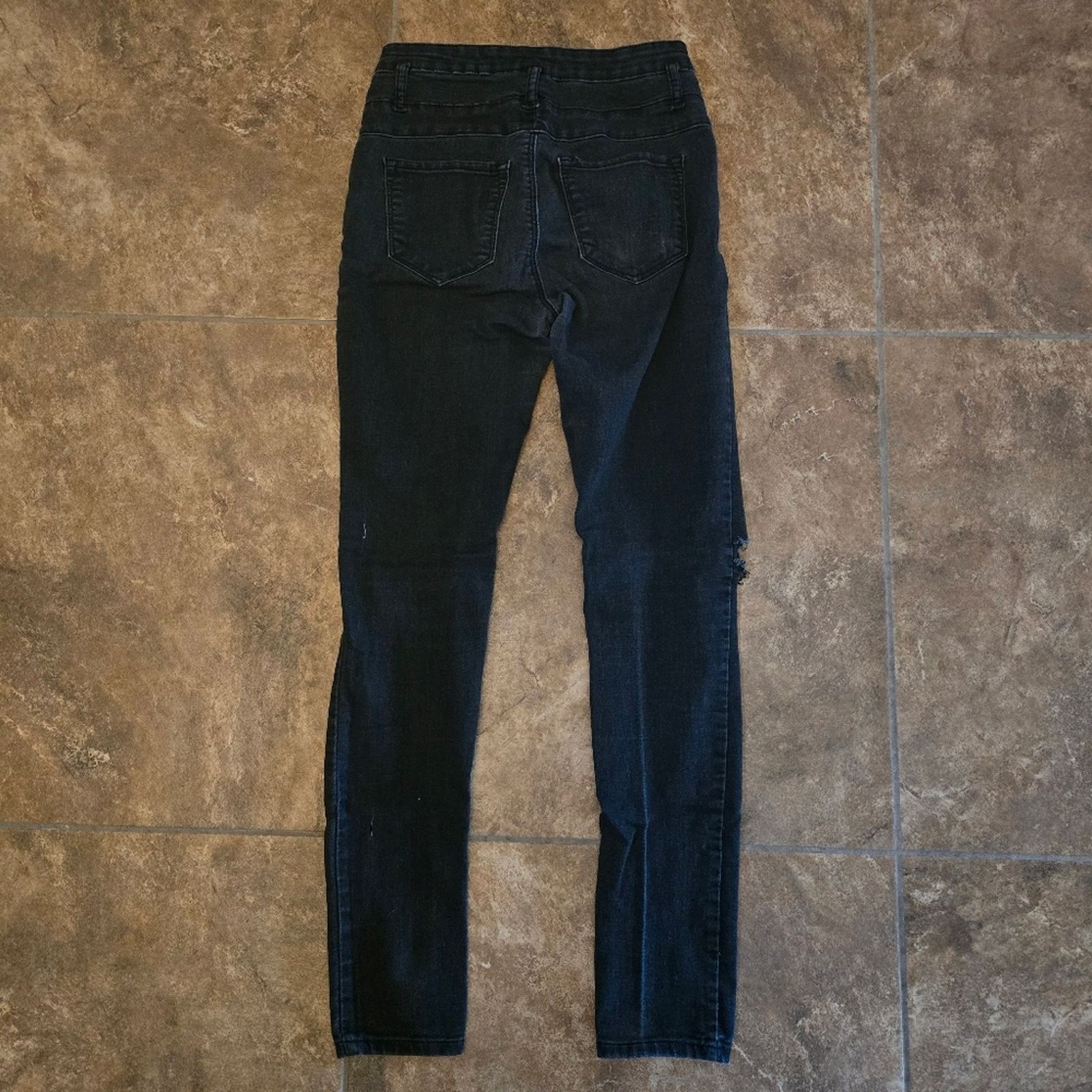 Other Black Slit Detailed Refuge Skinny Jean Size 28" / US 6 / IT 42 - 2 Thumbnail