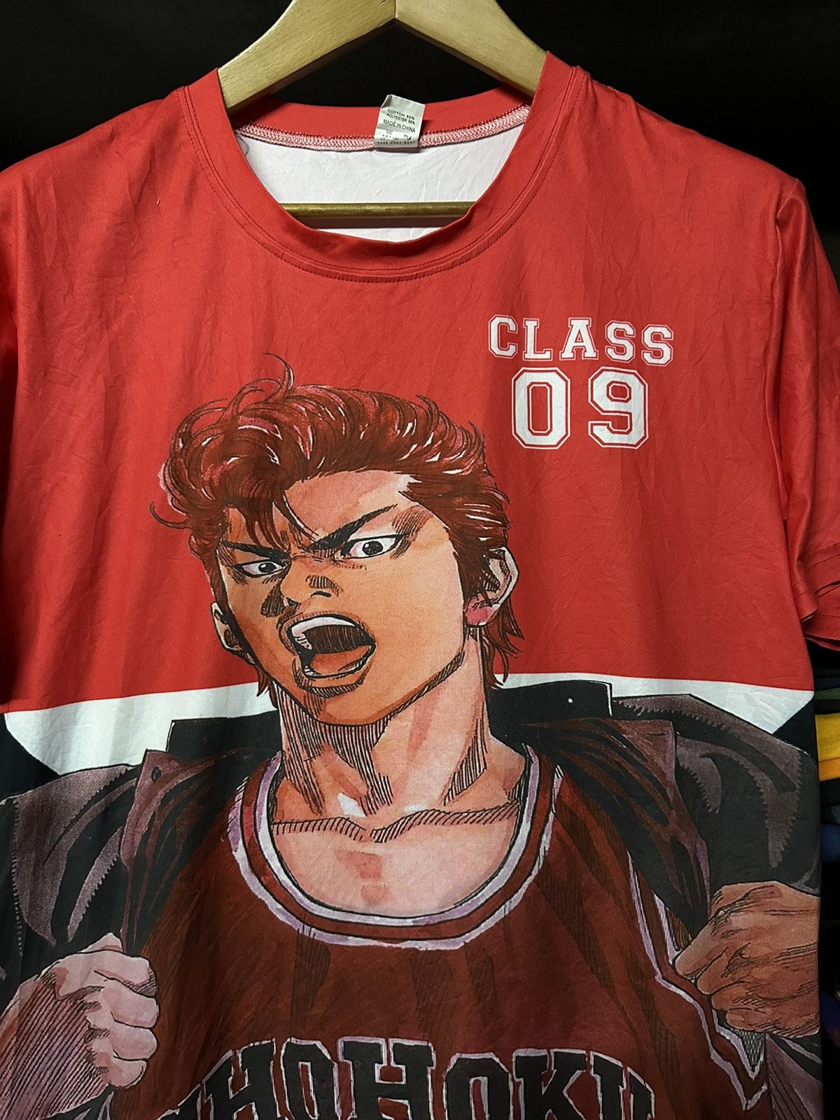 Anime × Vintage Anime Slamdunk Shohoku 09 Jersey Tee Size US M / EU 48-50 / 2 - 3 Thumbnail